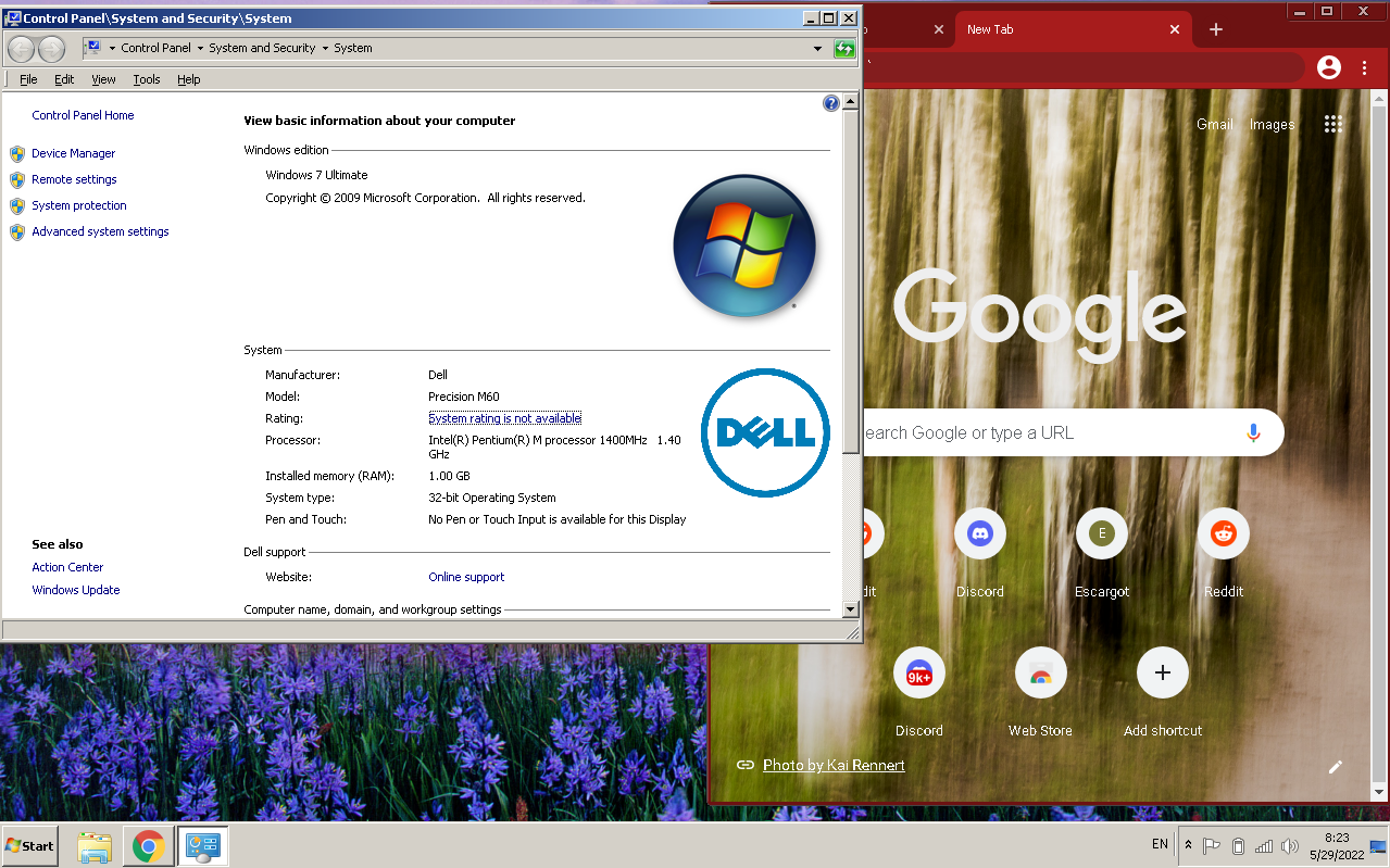 Still using a Windows Xp Laptop in 2022 (Allthough with windows 7