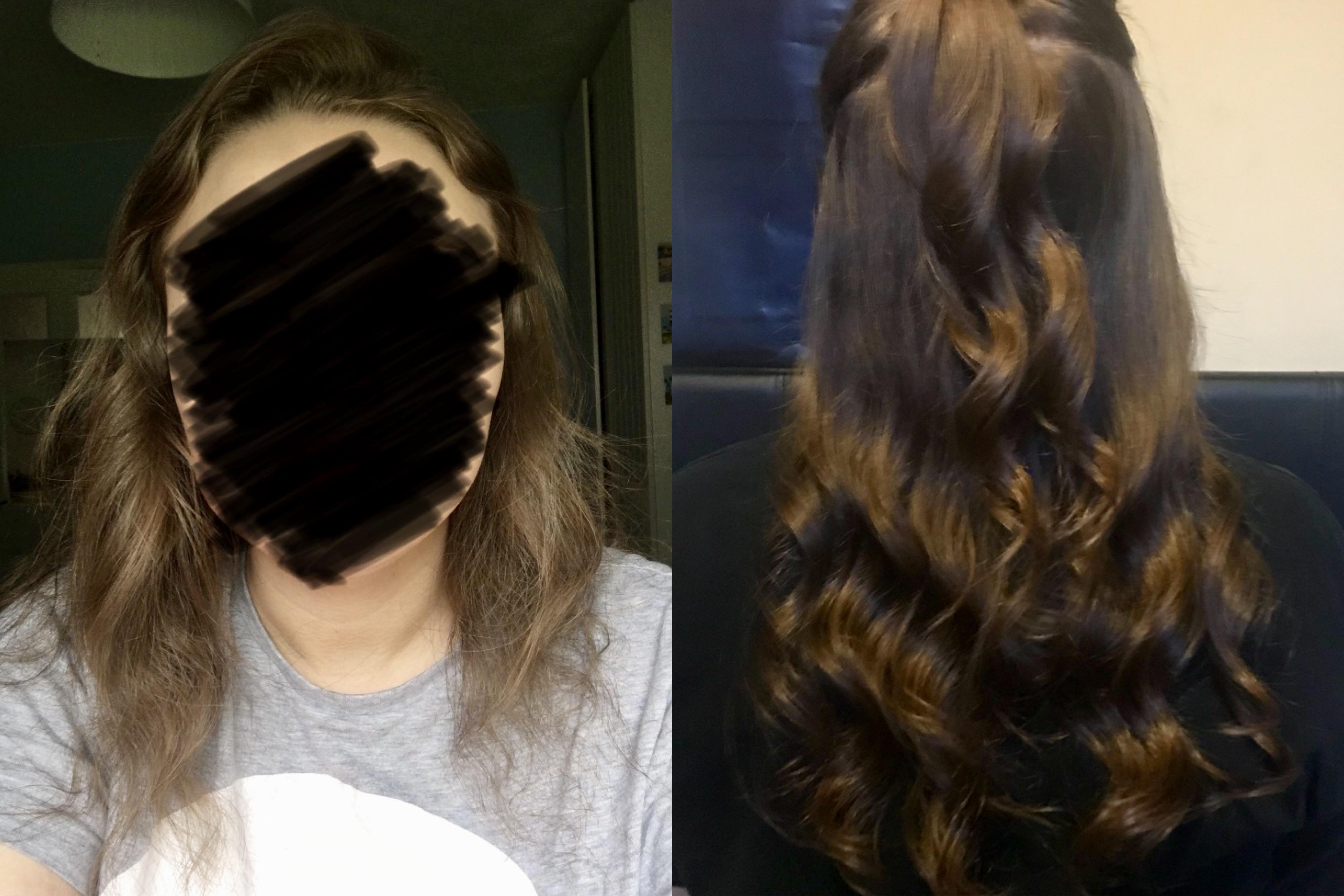 2017 (straightening or curling my hair every day) 2019 (occasionally