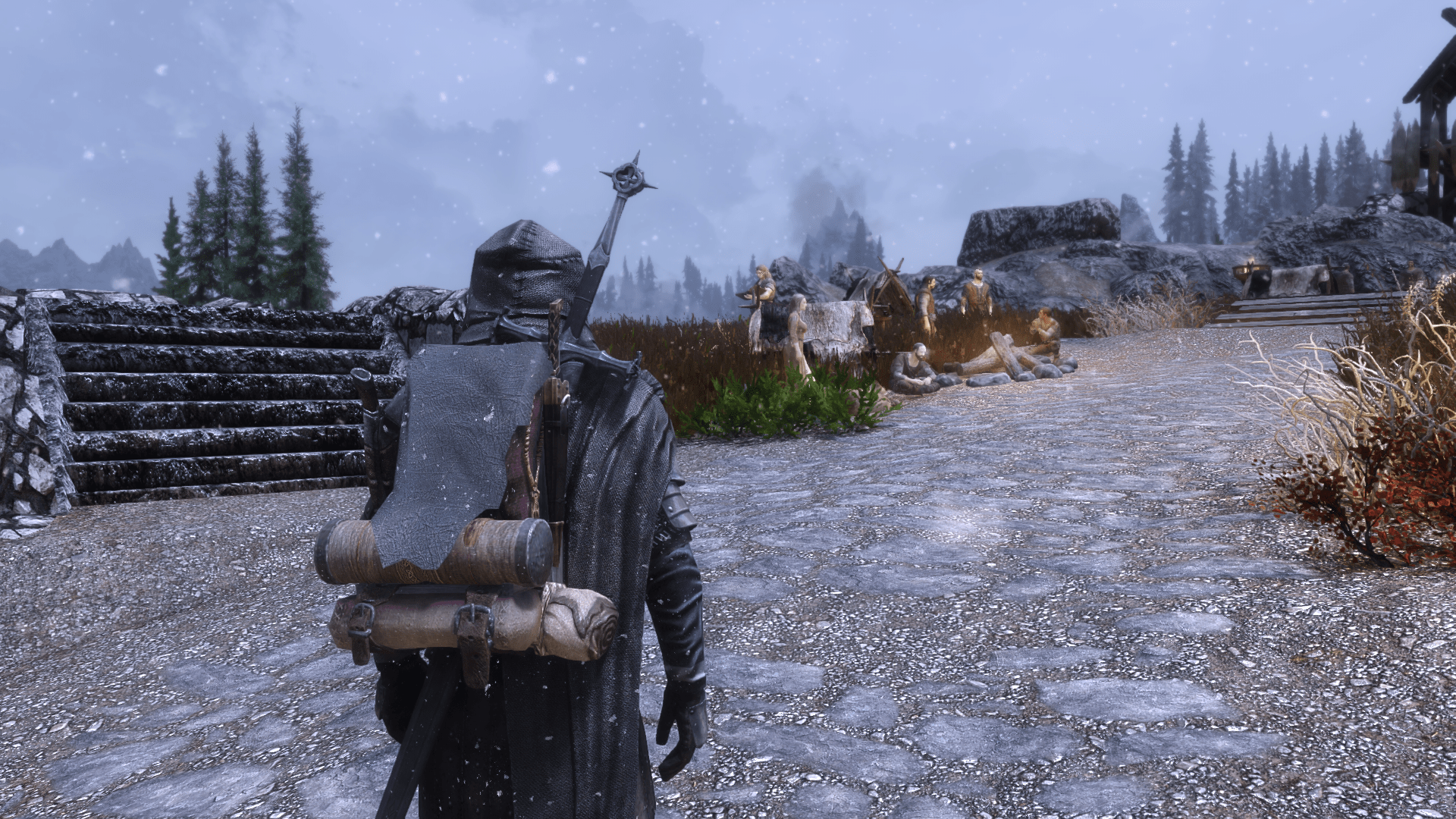 Civil War Refugees Gathered Outside the Gates of Whiterun r/skyrim