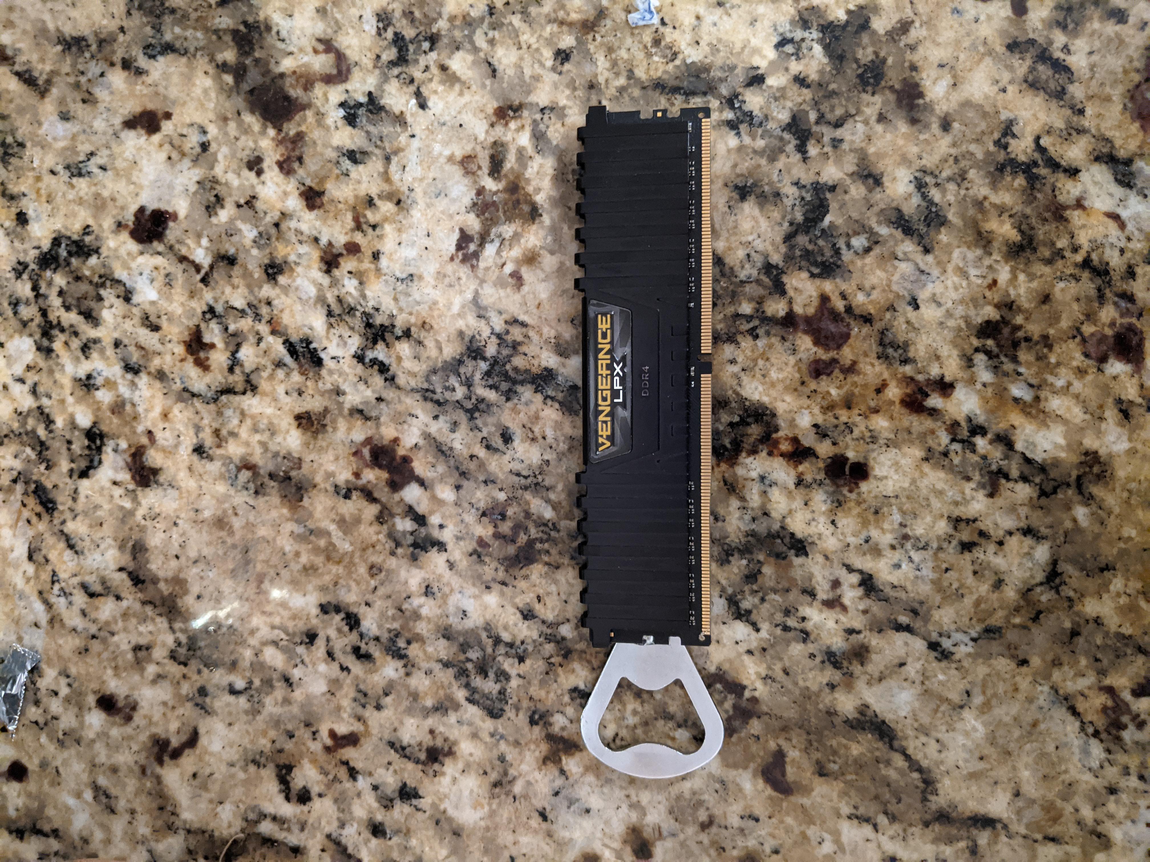 Stick of ram from my first build. Repurposed after it died. r