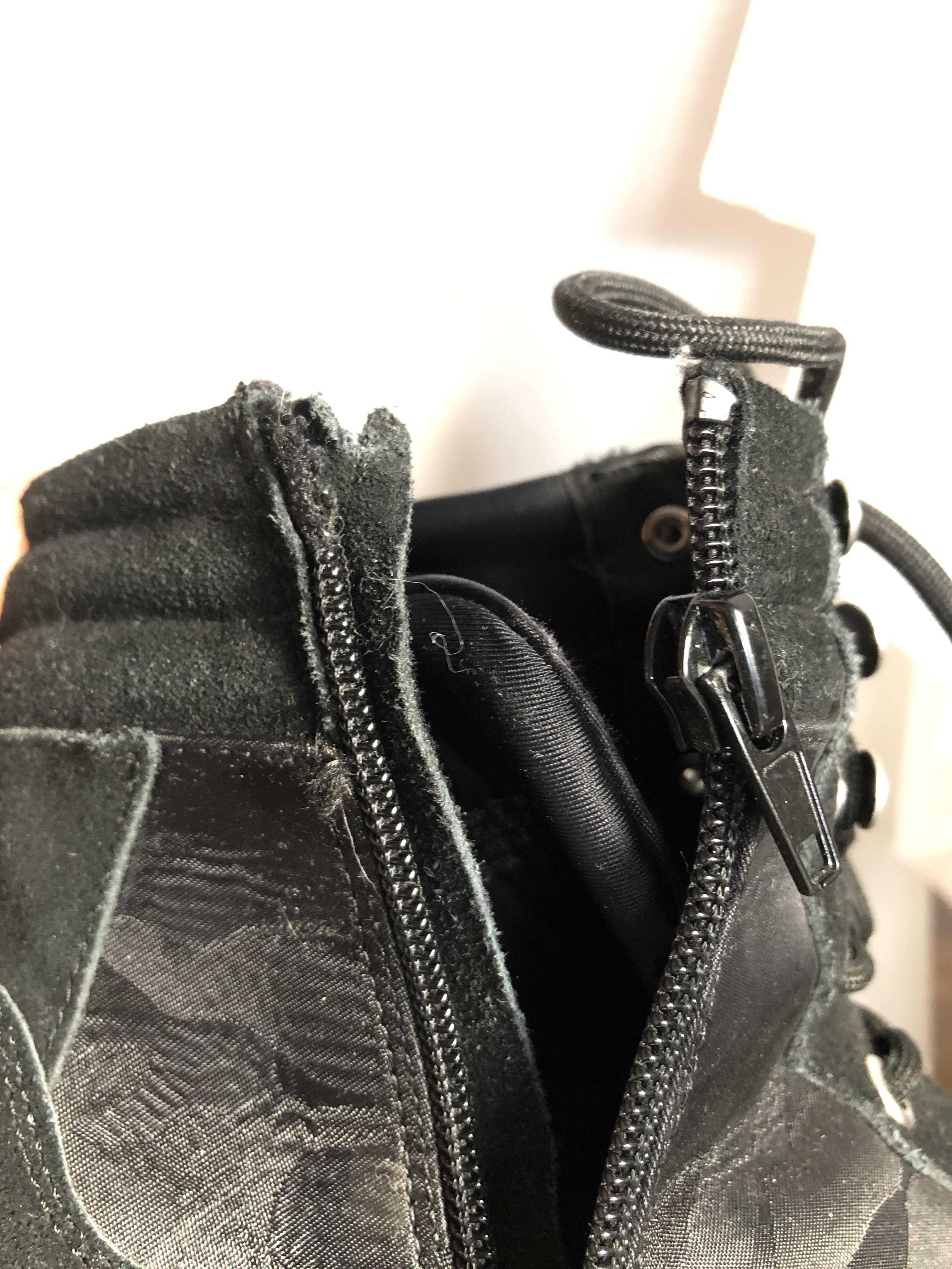 Puppy chewed off my boots left zipper size and zipper stopper. The boots are leather so repairs