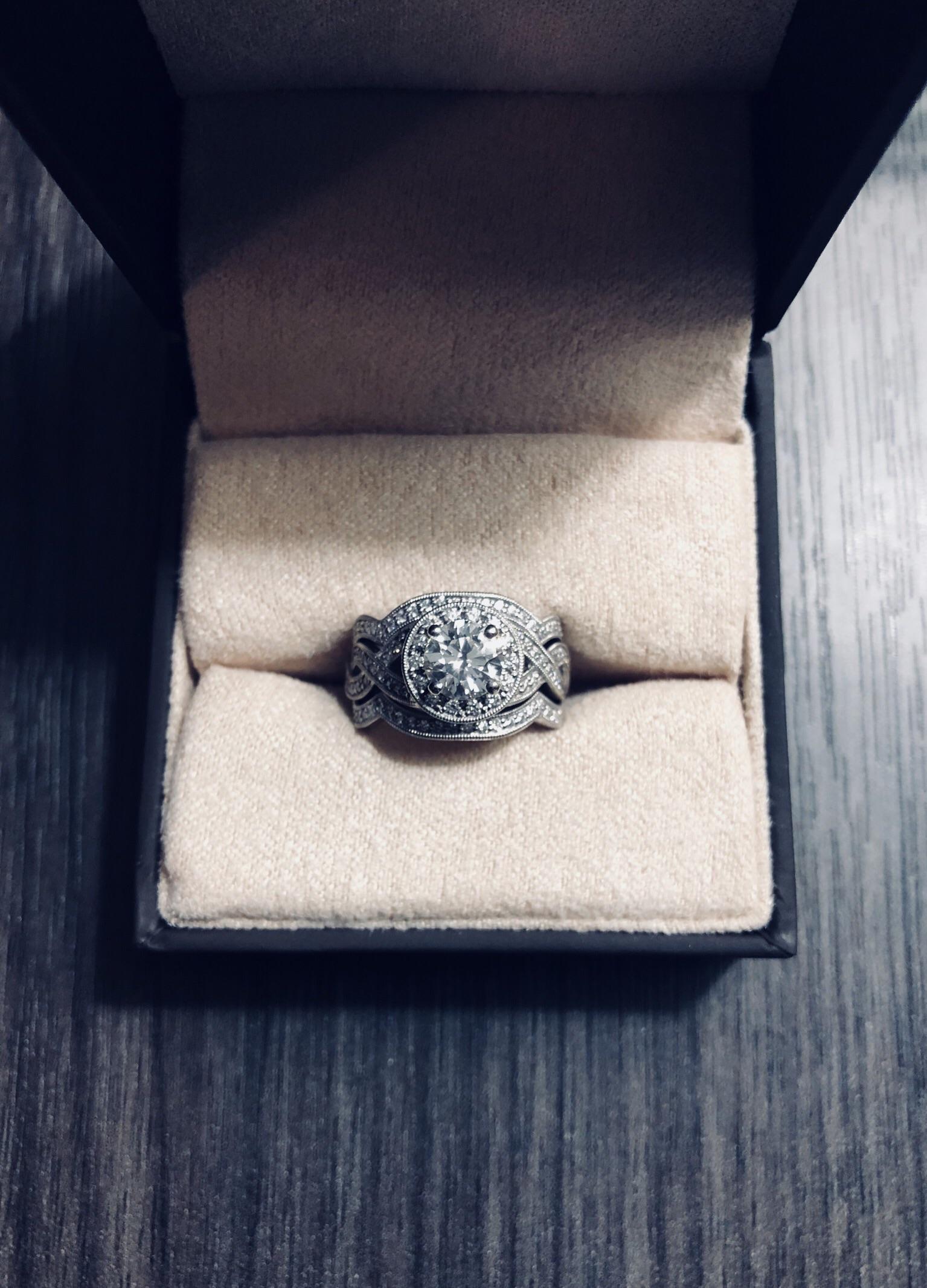 Exactly two weeks away, and just picked up my wedding bands. In love