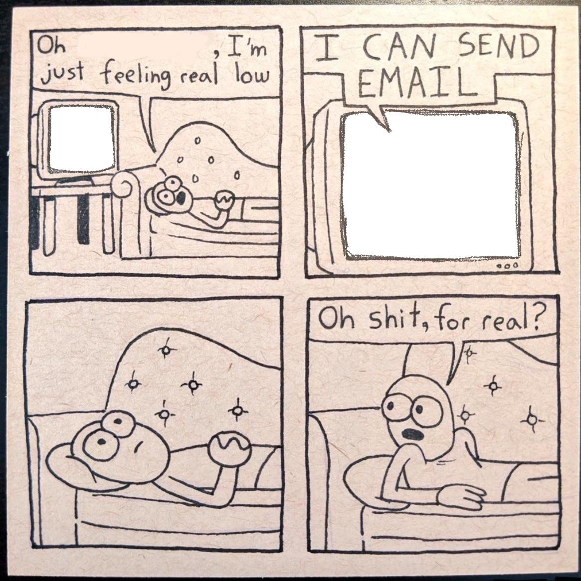 I CAN SEND EMAIL comic (transparent screen) r/MemeTemplatesOfficial