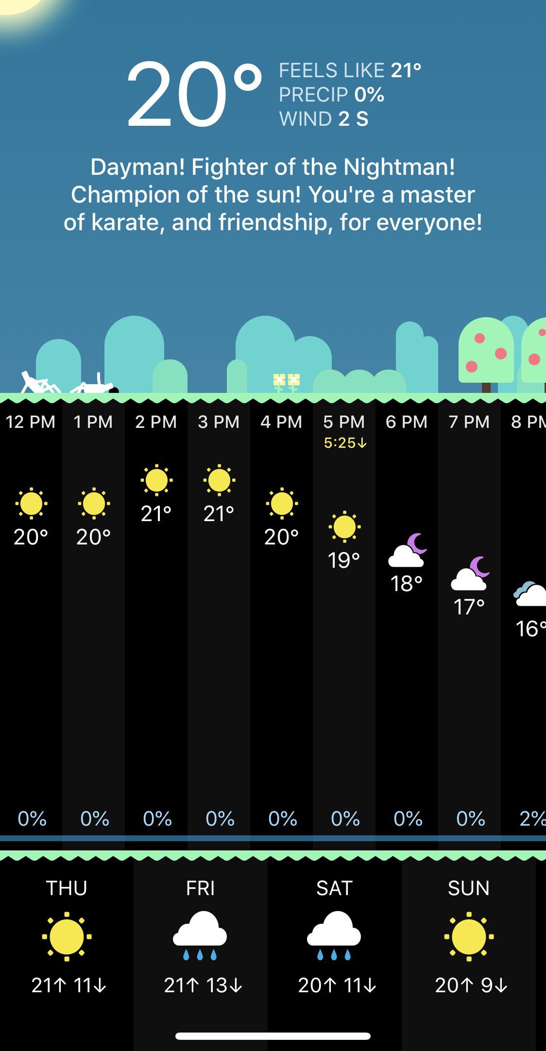My weather app says something funny everyday today a nice quote r/IASIP