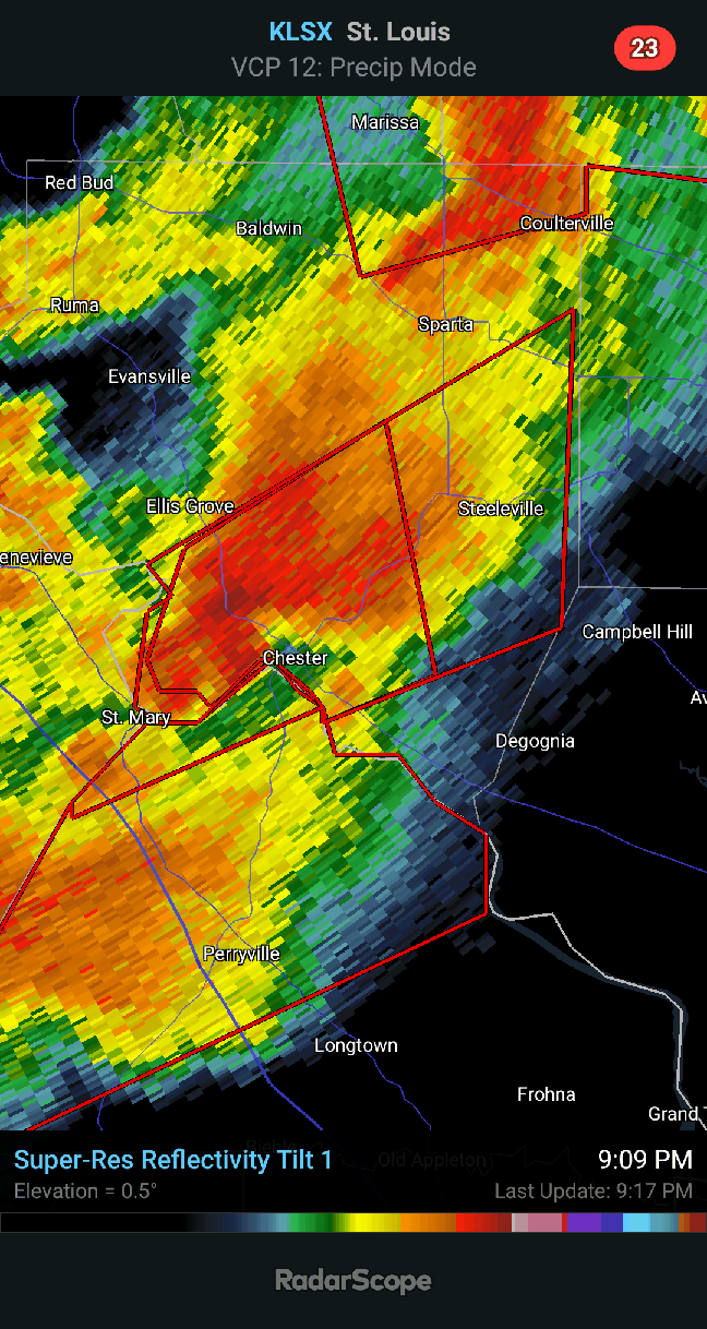 TORNADO EMERGENCY Including Chester, IL r/tornado