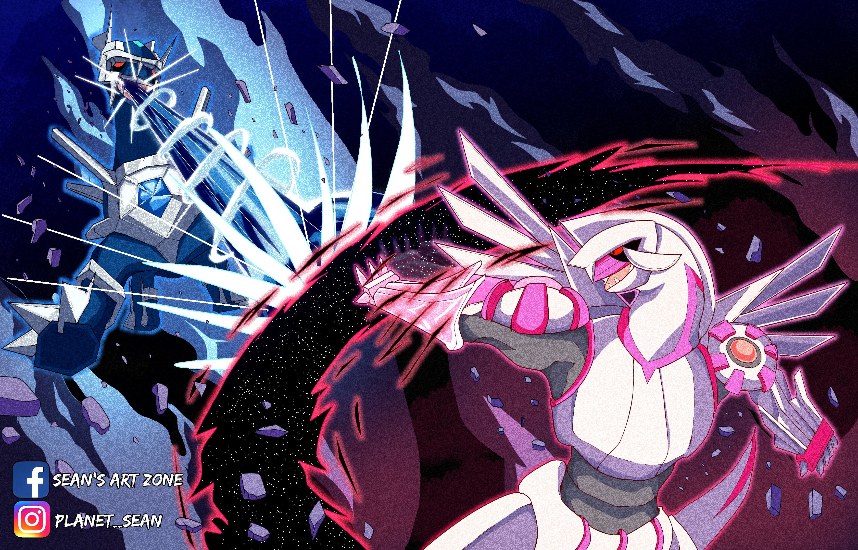 Pokemon Dialga Vs Palkia