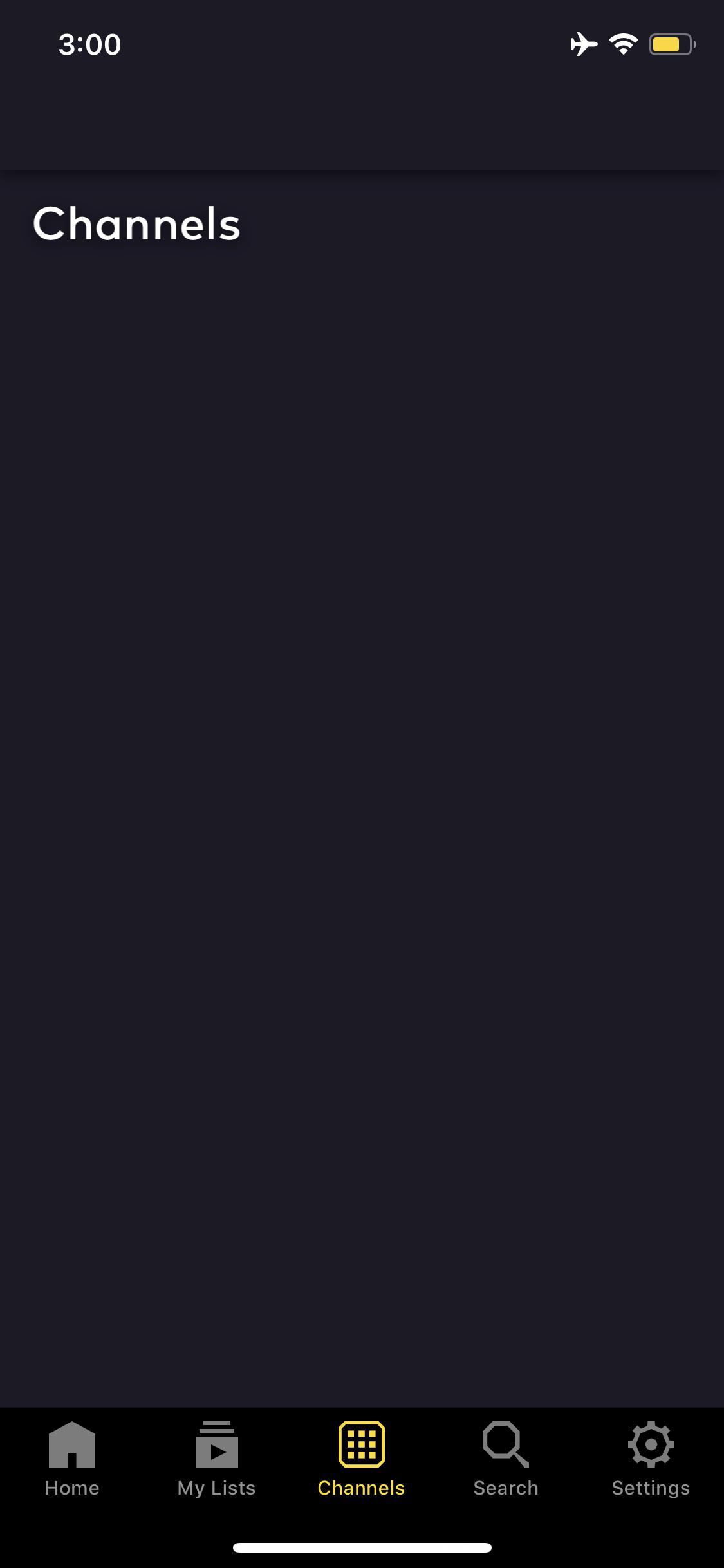 Are channels not showing up for anyone? vrv
