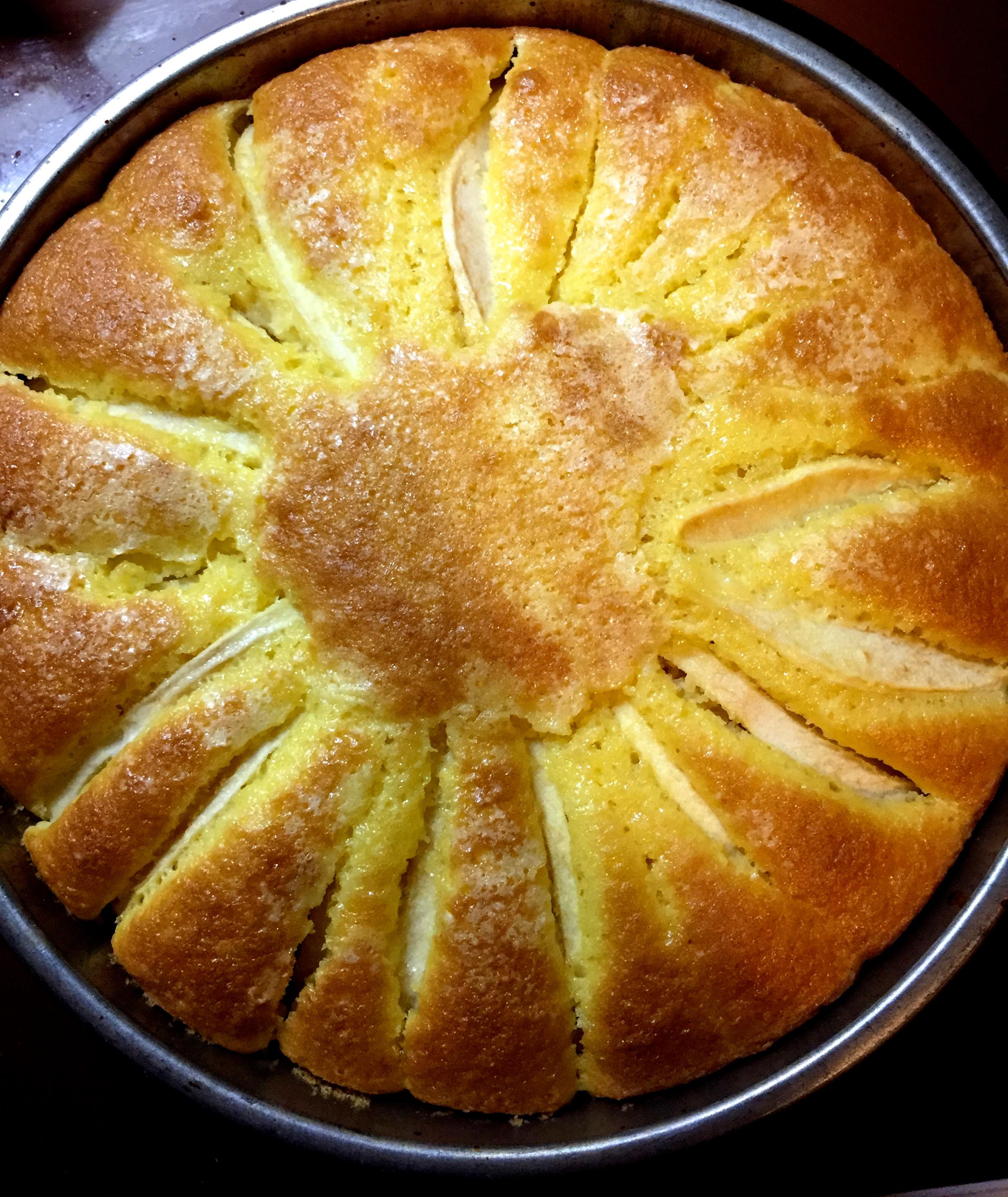 Apple Cake made with Baker's Corner Yellow Cake Mix I added some