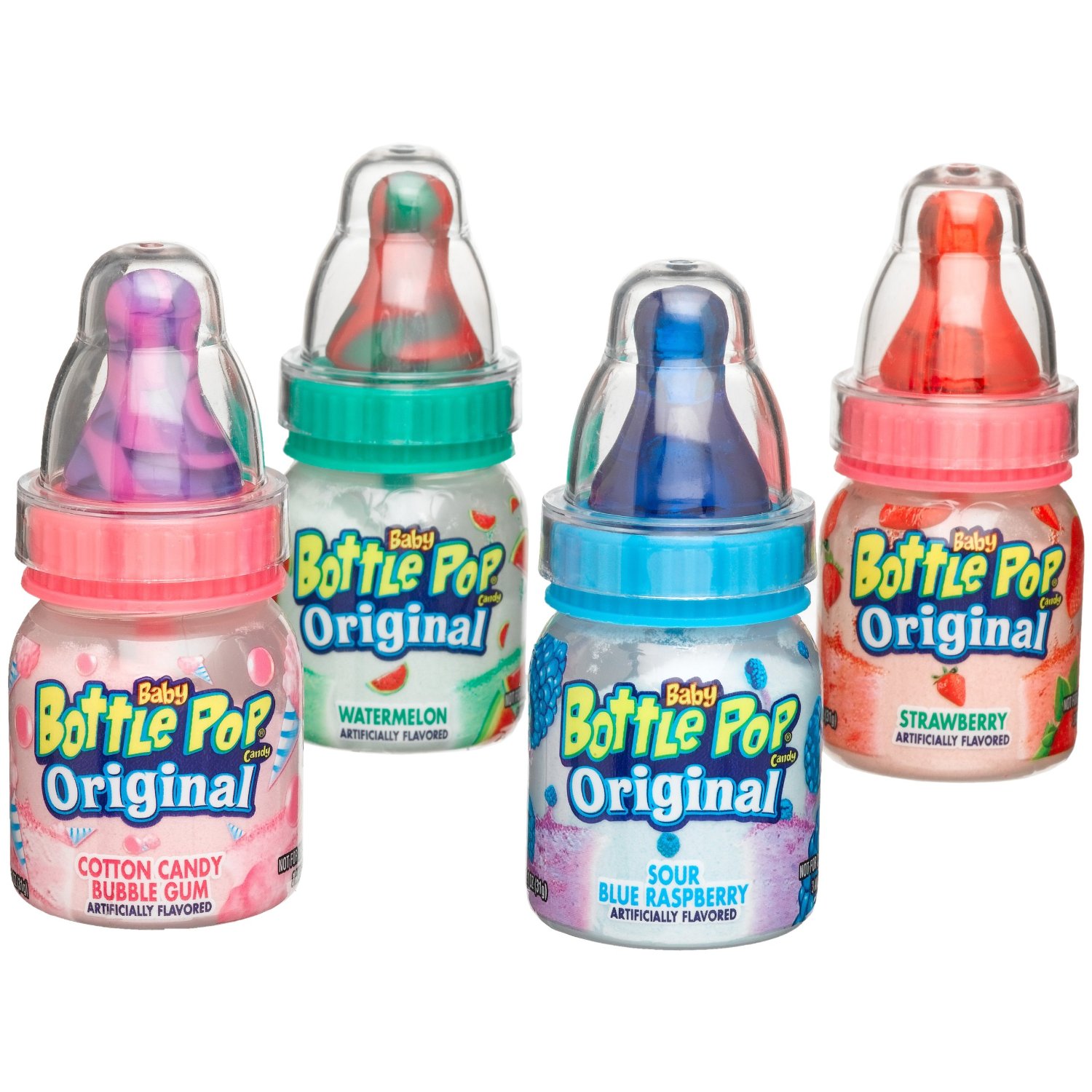 Lick the pop, dip it and shake it. Then lick it again. Baby Bottle Pops