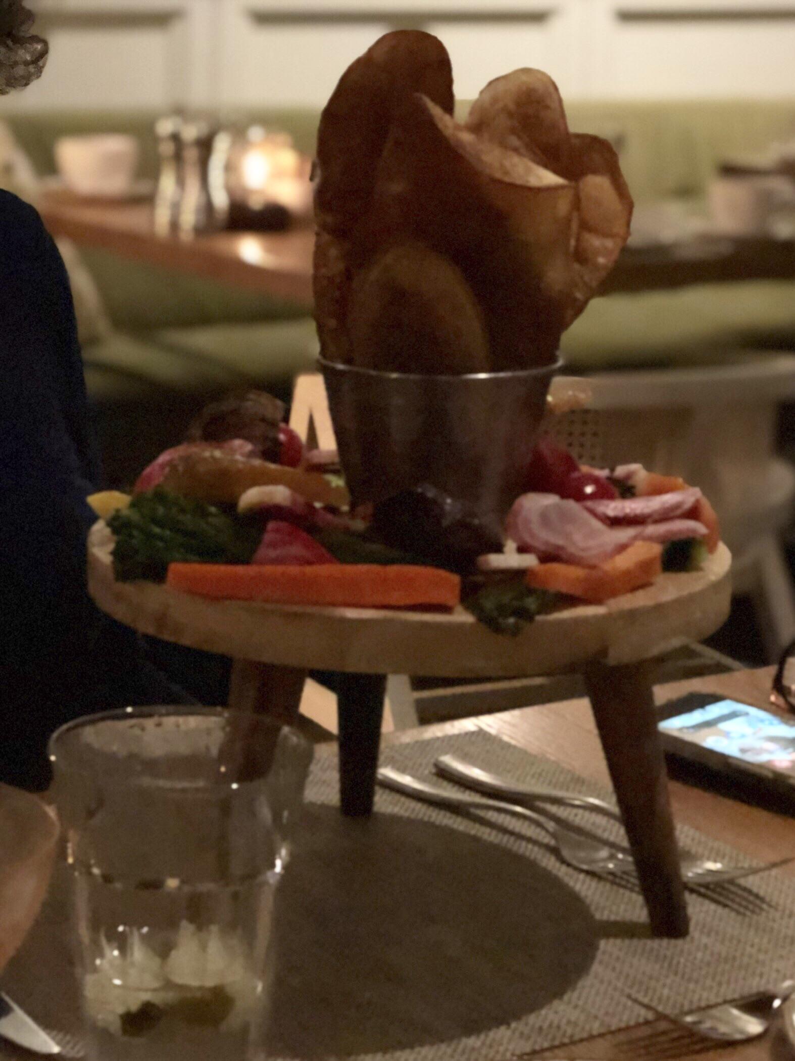Vegetable Platter on a.... Stool? Vancouver, BC r/WeWantPlates