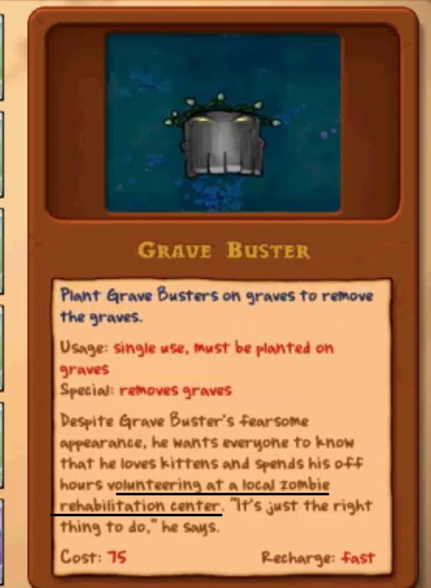 Plants Vs Zombies Grave Buster