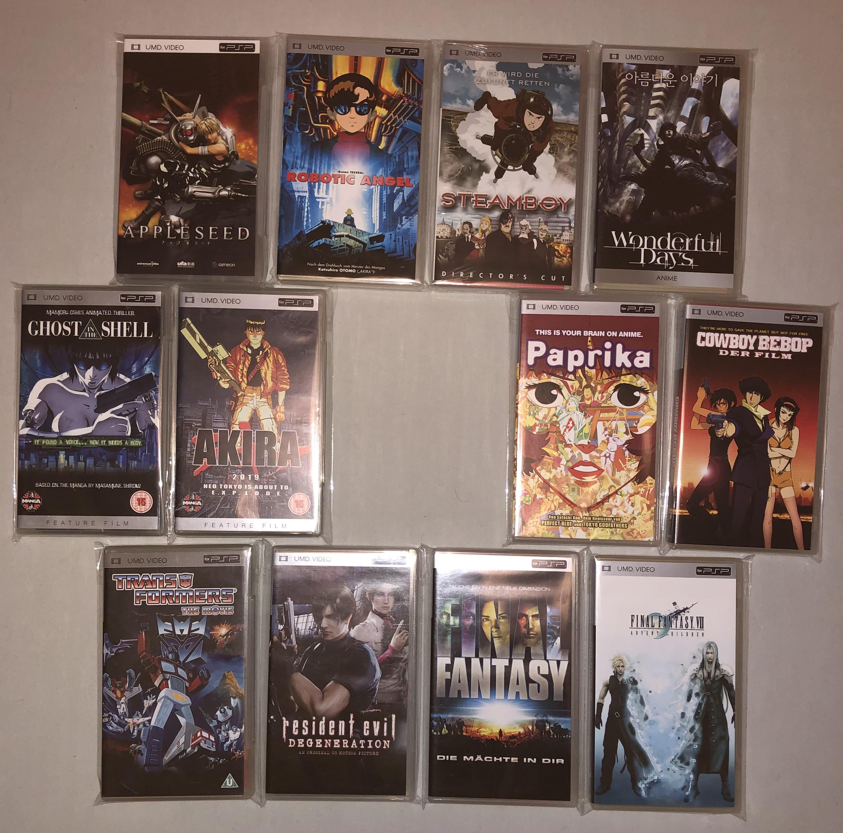 Wanted to share my UMD Anime movie collection r/PSP