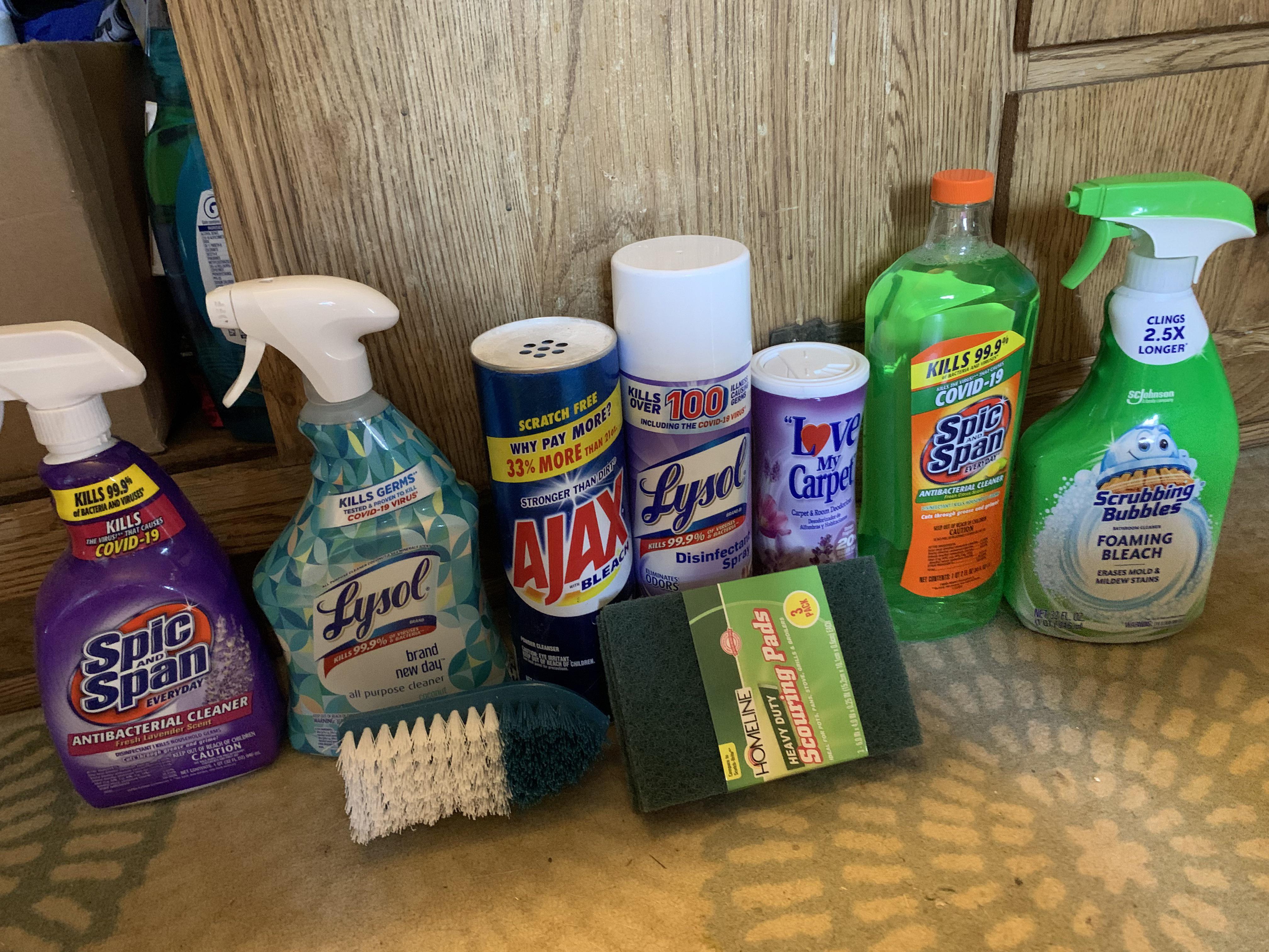 Most of my household cleaning arsenal. Anything I should add to the