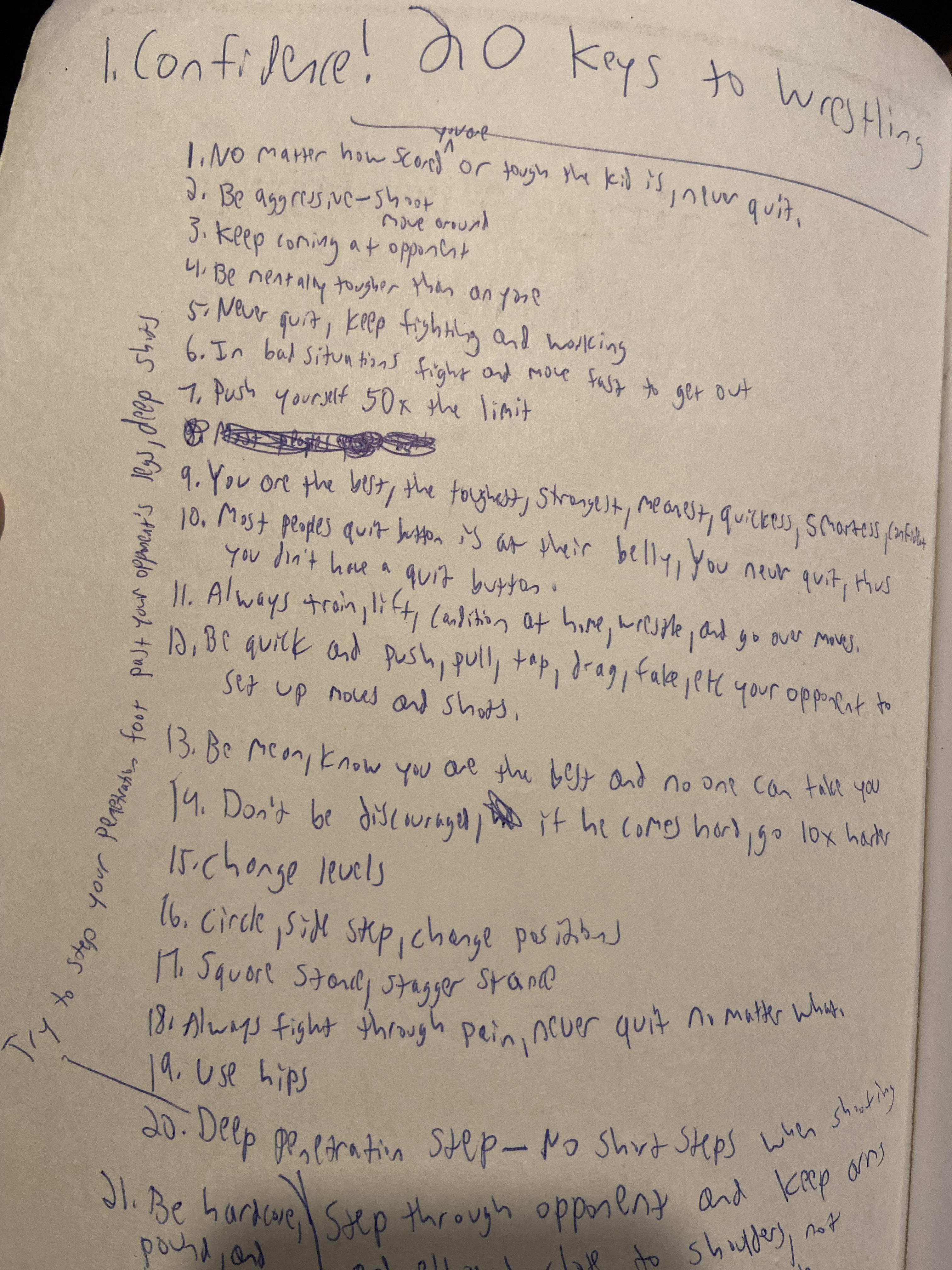 Old wrestling rules I used before college. Simple but effective. Bad