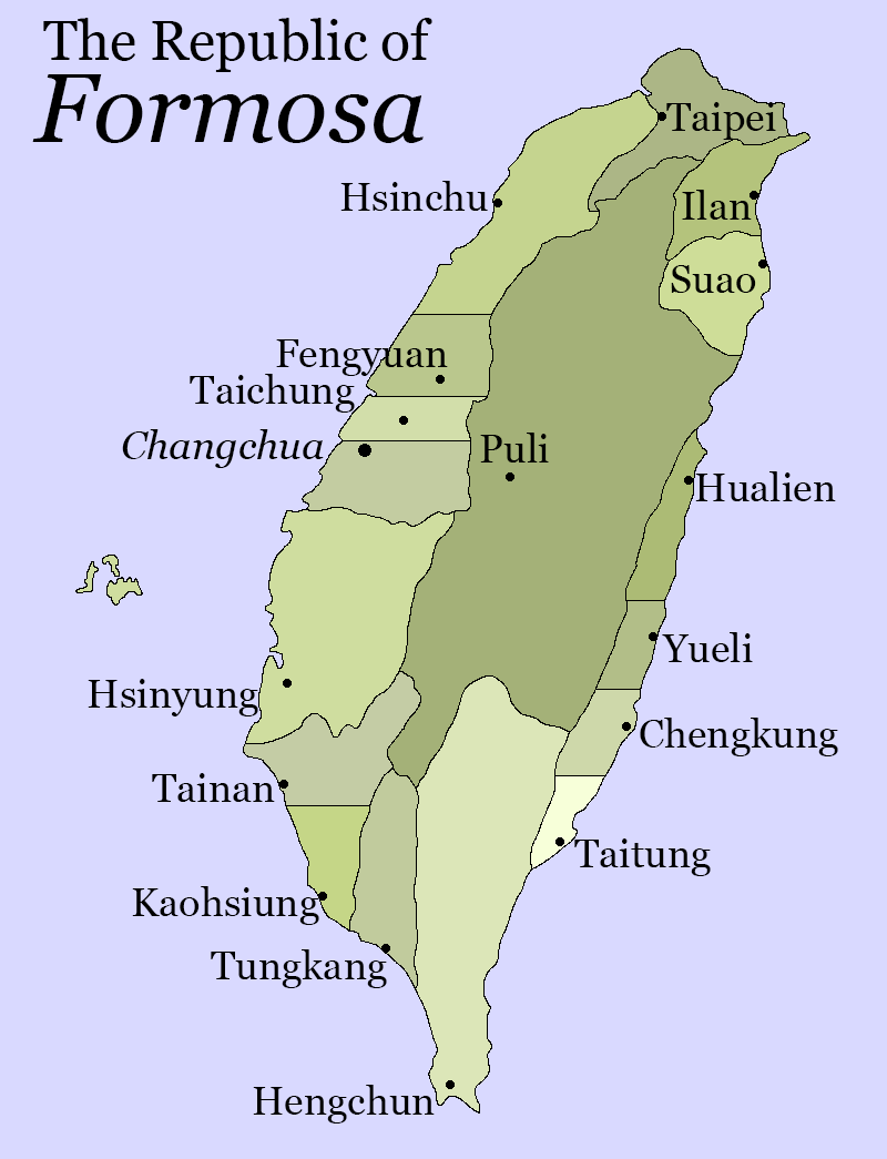 The Republic of Formosa r/imaginarymaps