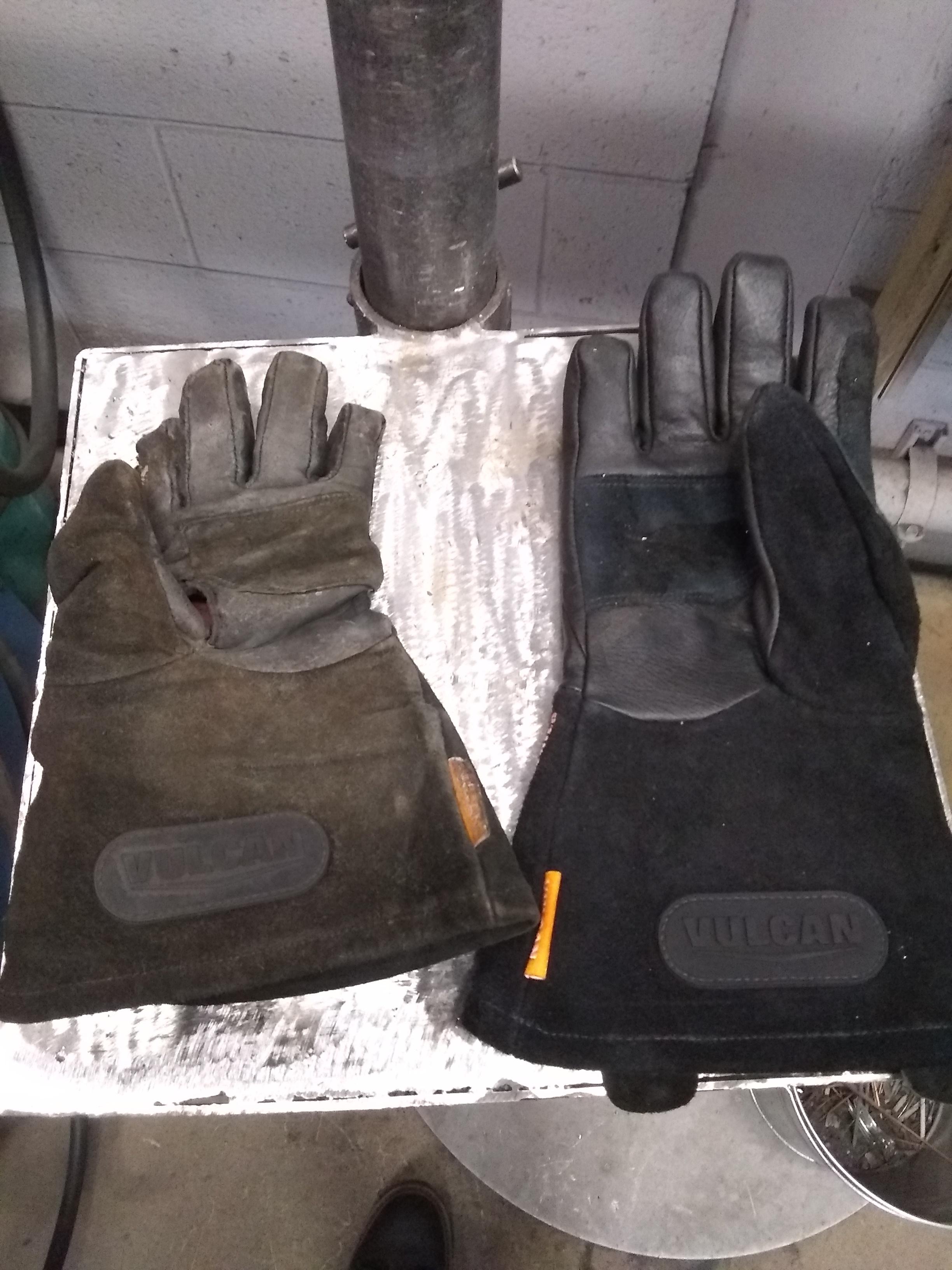 New Welding Glove Vs What A Semester Of Mig Tig And Stick Does To A Glove Both Where Xl Welding