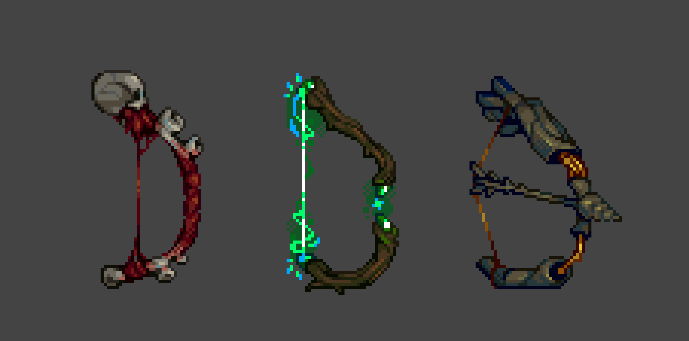 Some bows I made! Terraria