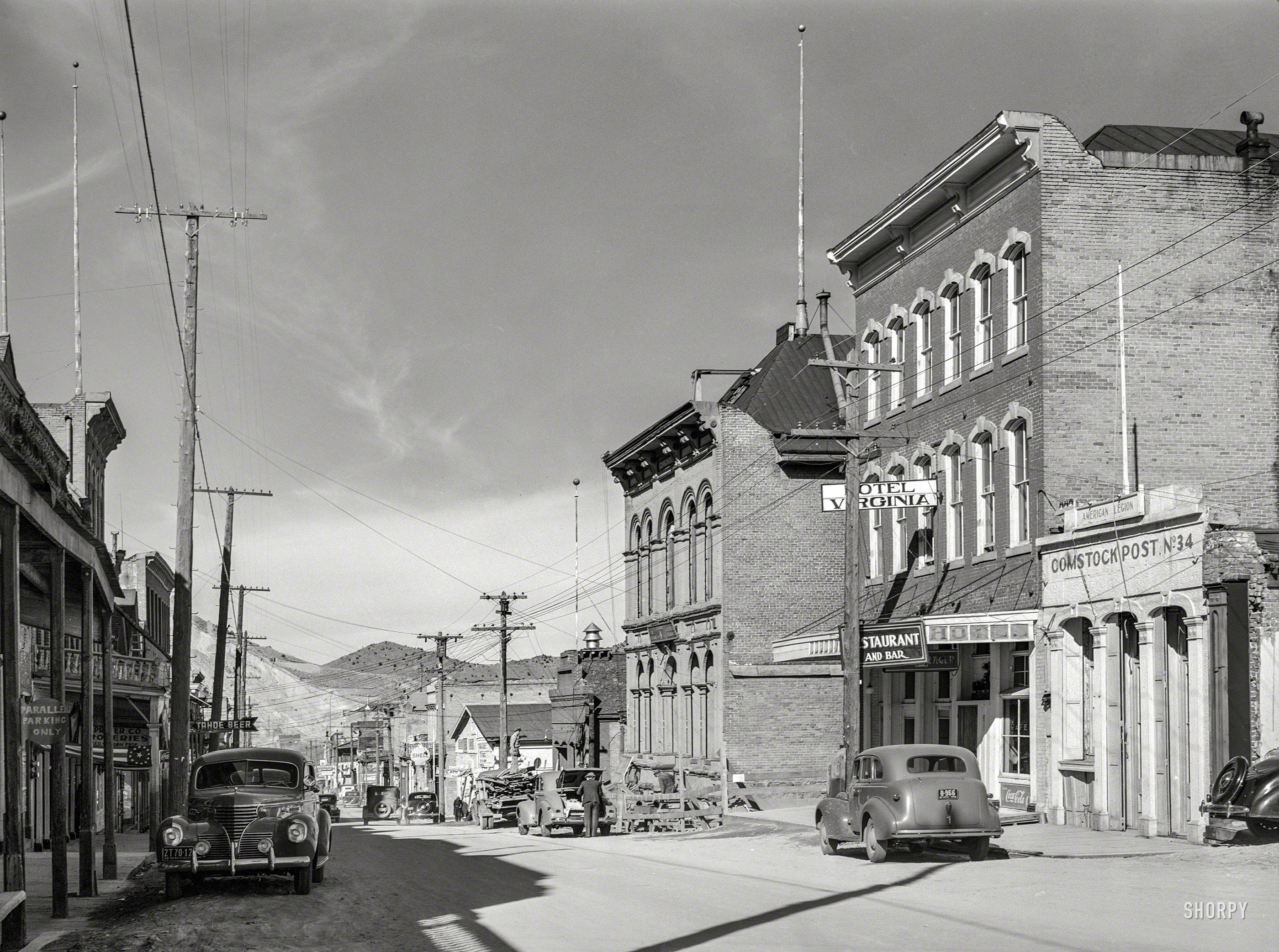Main street in Virginia City, Nevada. March 1940. r/TheWayWeWere