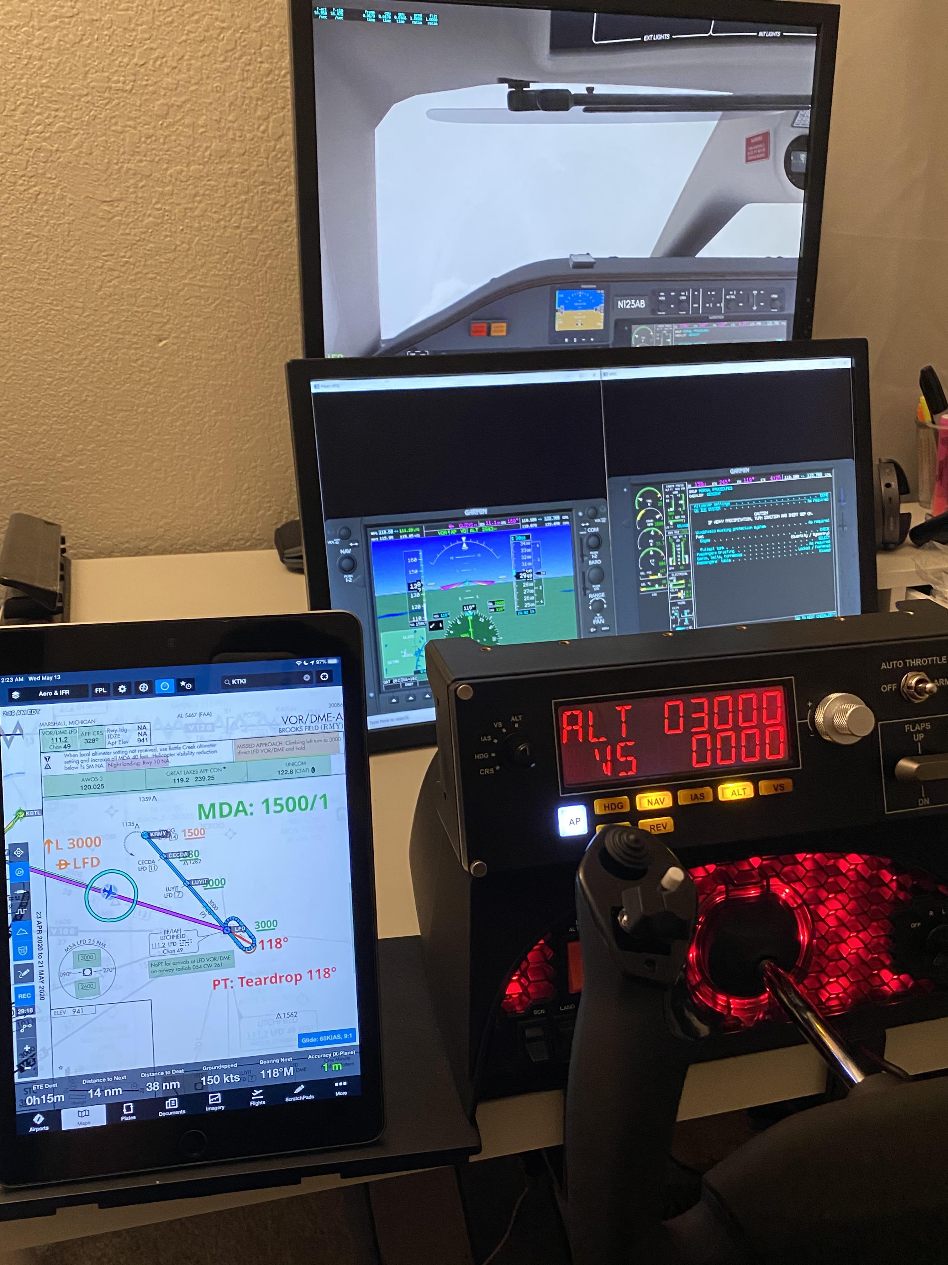 Trying to stay IFR proficient. I picked up a yoke and Multi