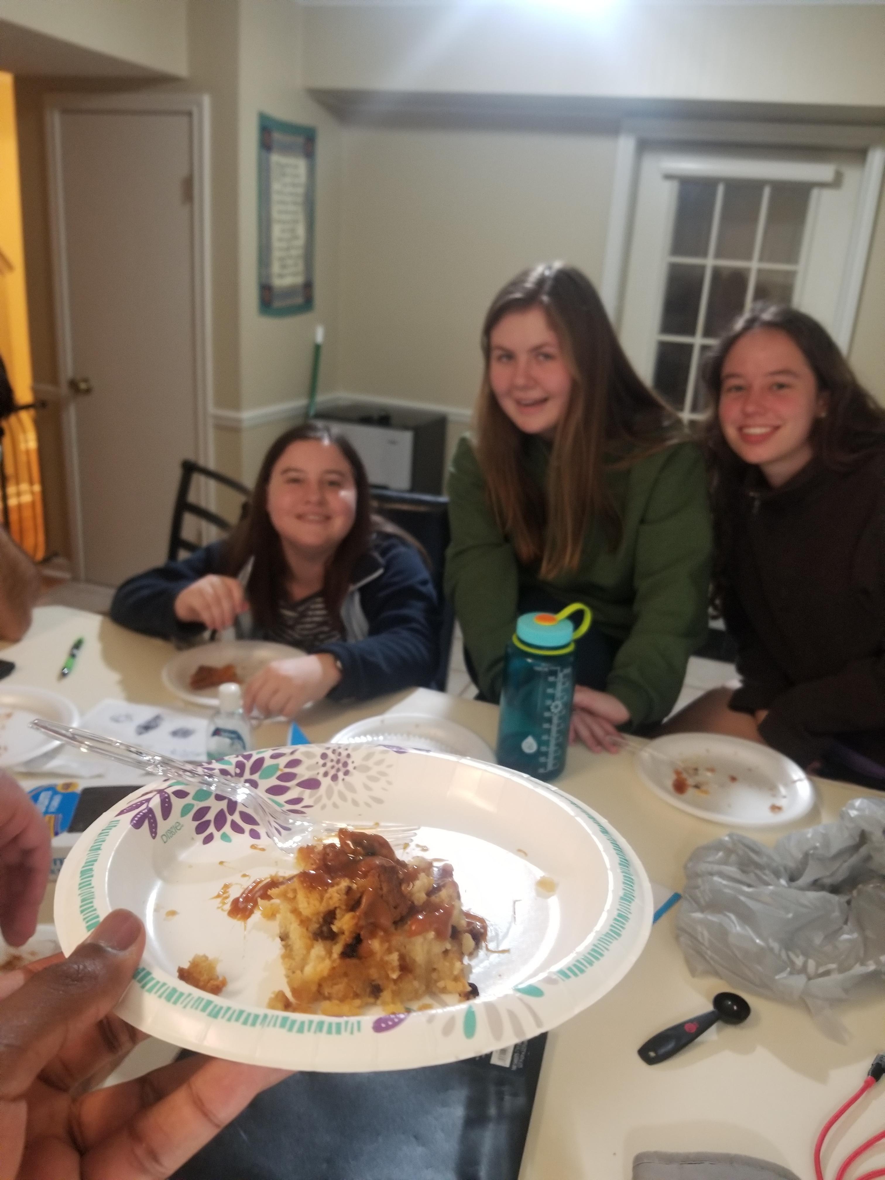 I made Josh's bread pudding for my friends before the city shuts us all