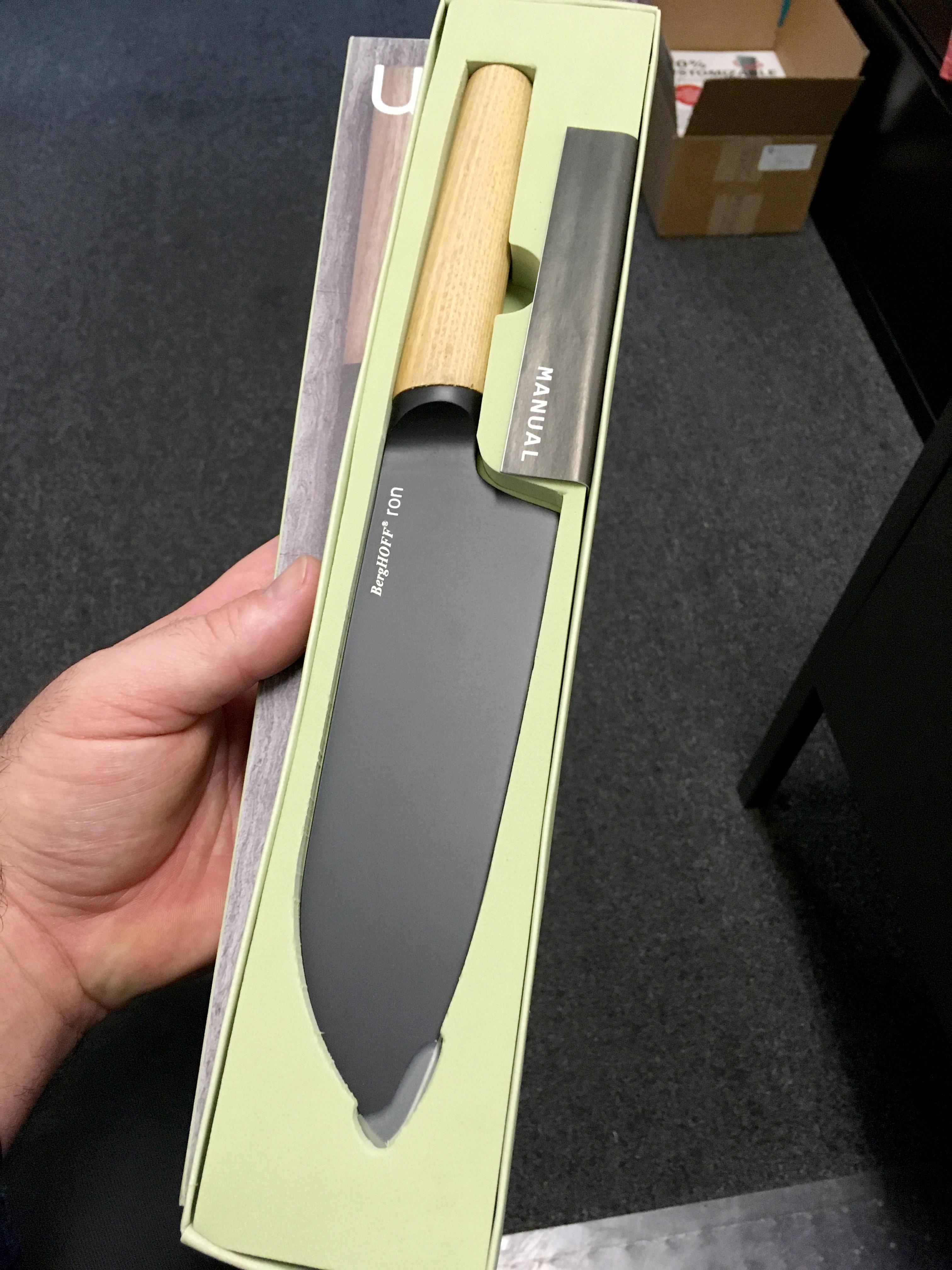 Veggies Beware! BergHOFF ron 6" Santoku r/knives