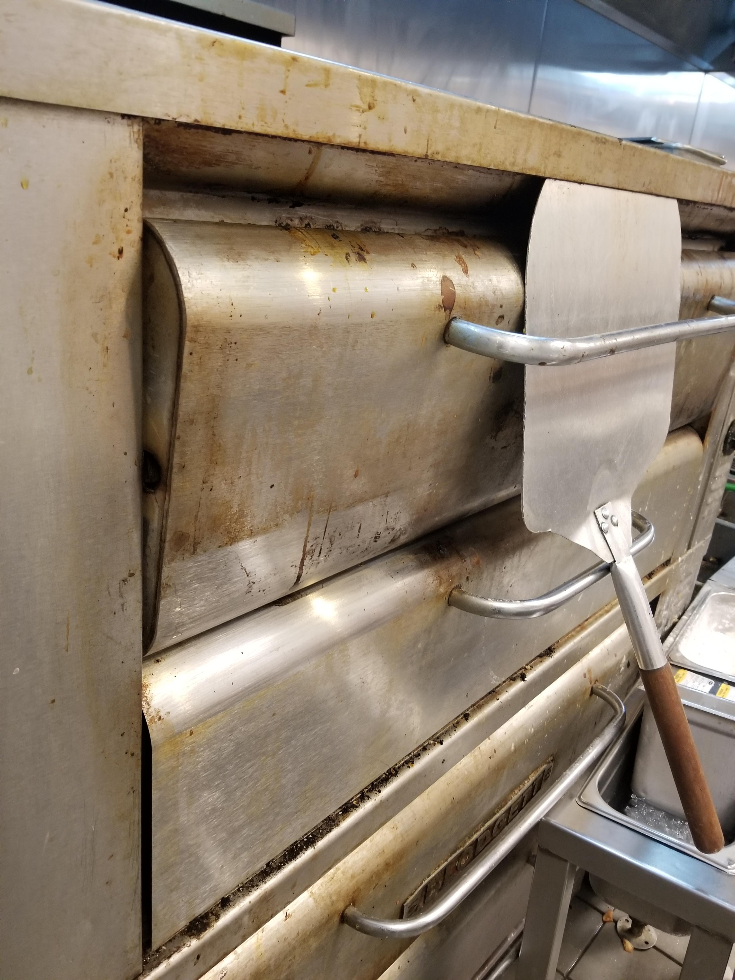 Hinges for this oven have been broken for a couple of weeks. Looks like it's not getting fixed