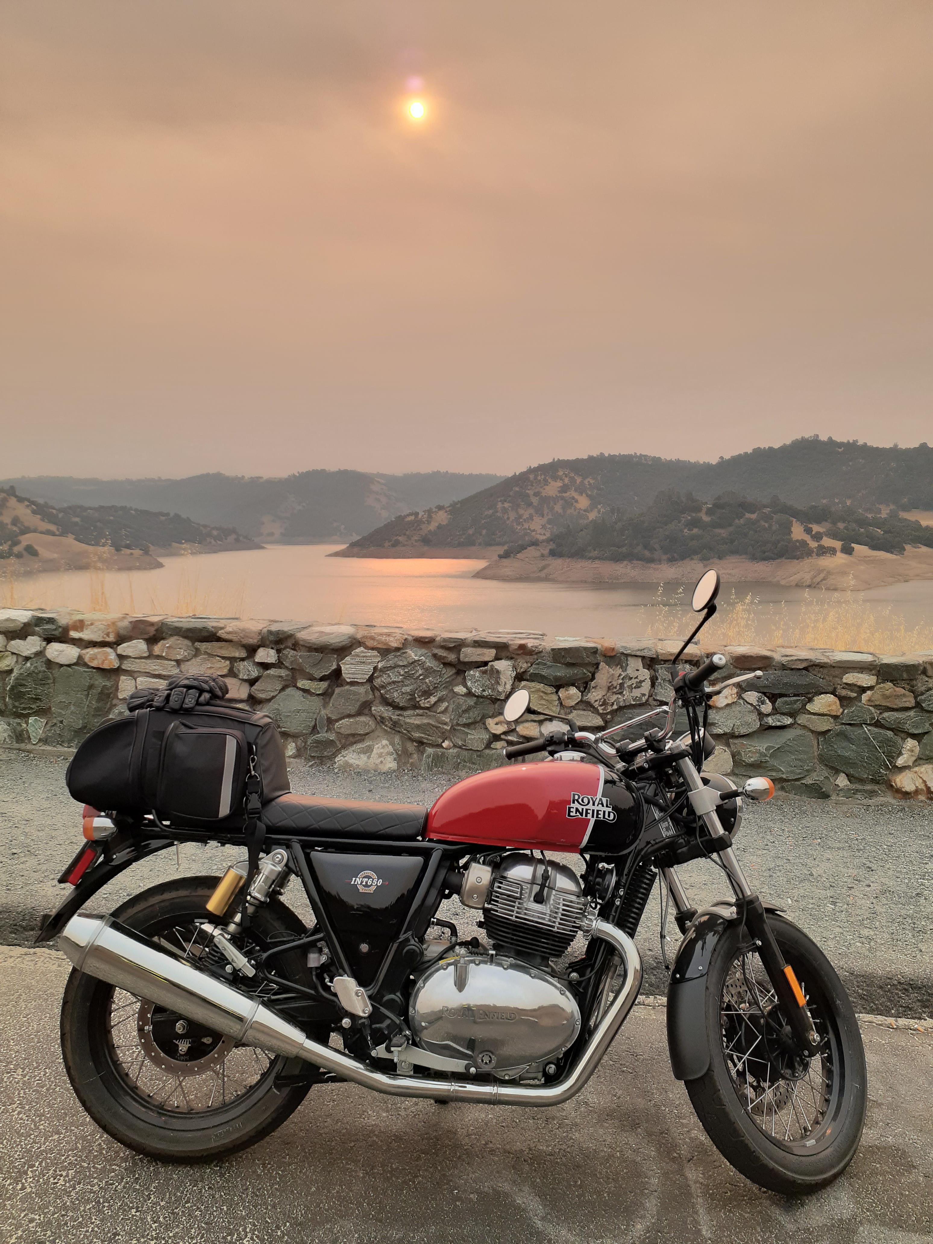 Smoke on New Melones Lake, Robinson's Ferry, CA r/royalenfield