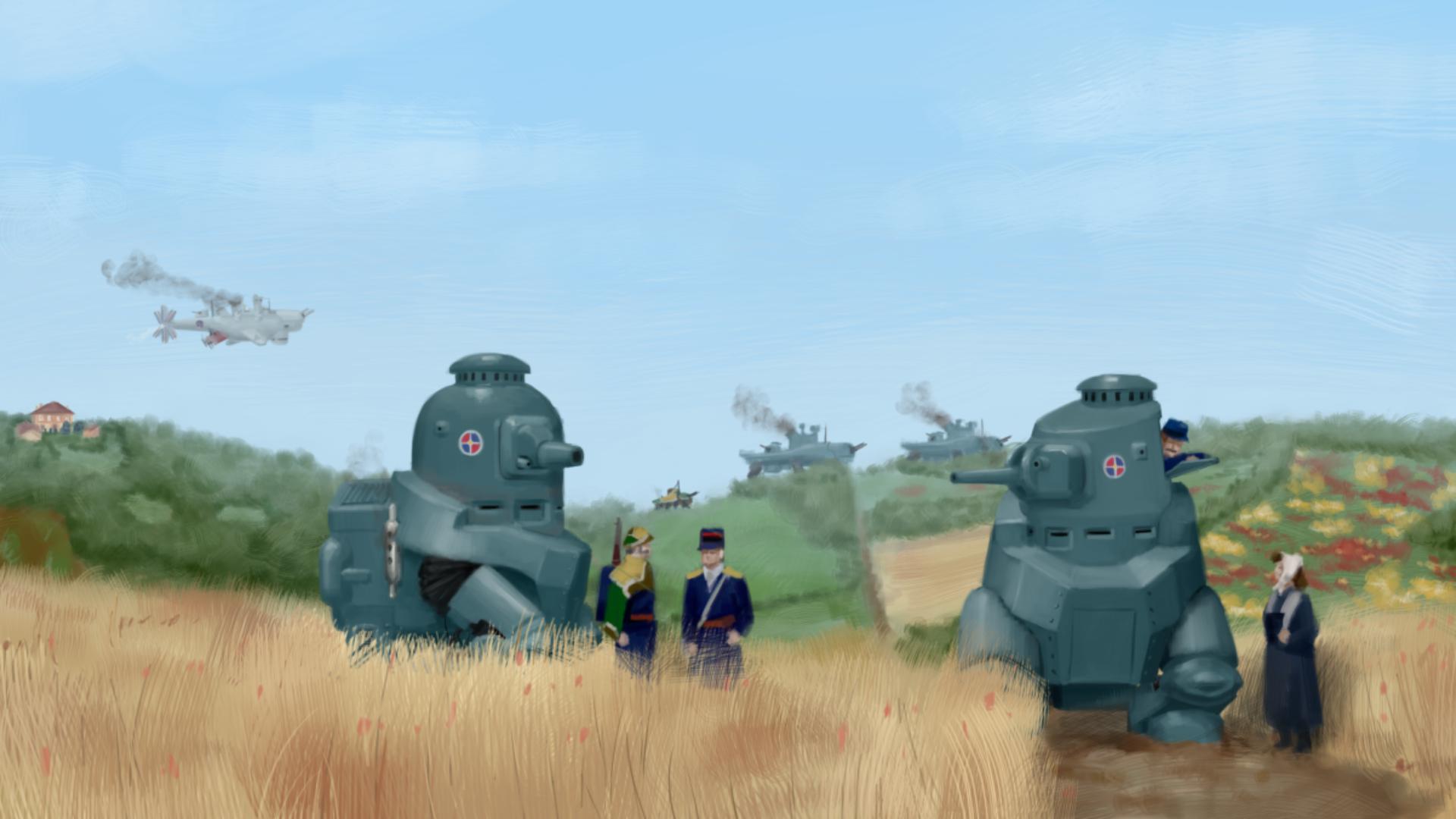 Frankish Mechs painted IshiMoss by Iron Harvest & Jakub Rozalski. Love