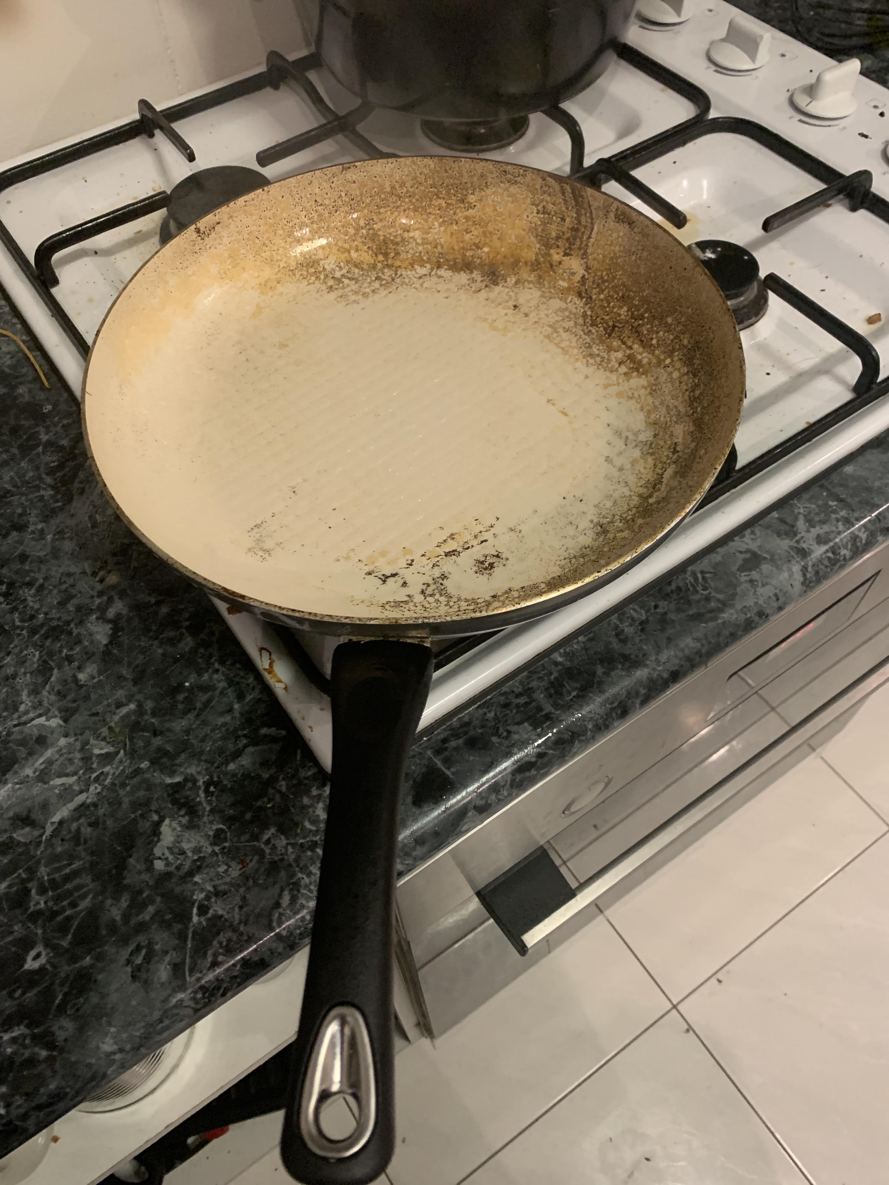 60 non stick pan after its first use. Nothing can get that burnt oil