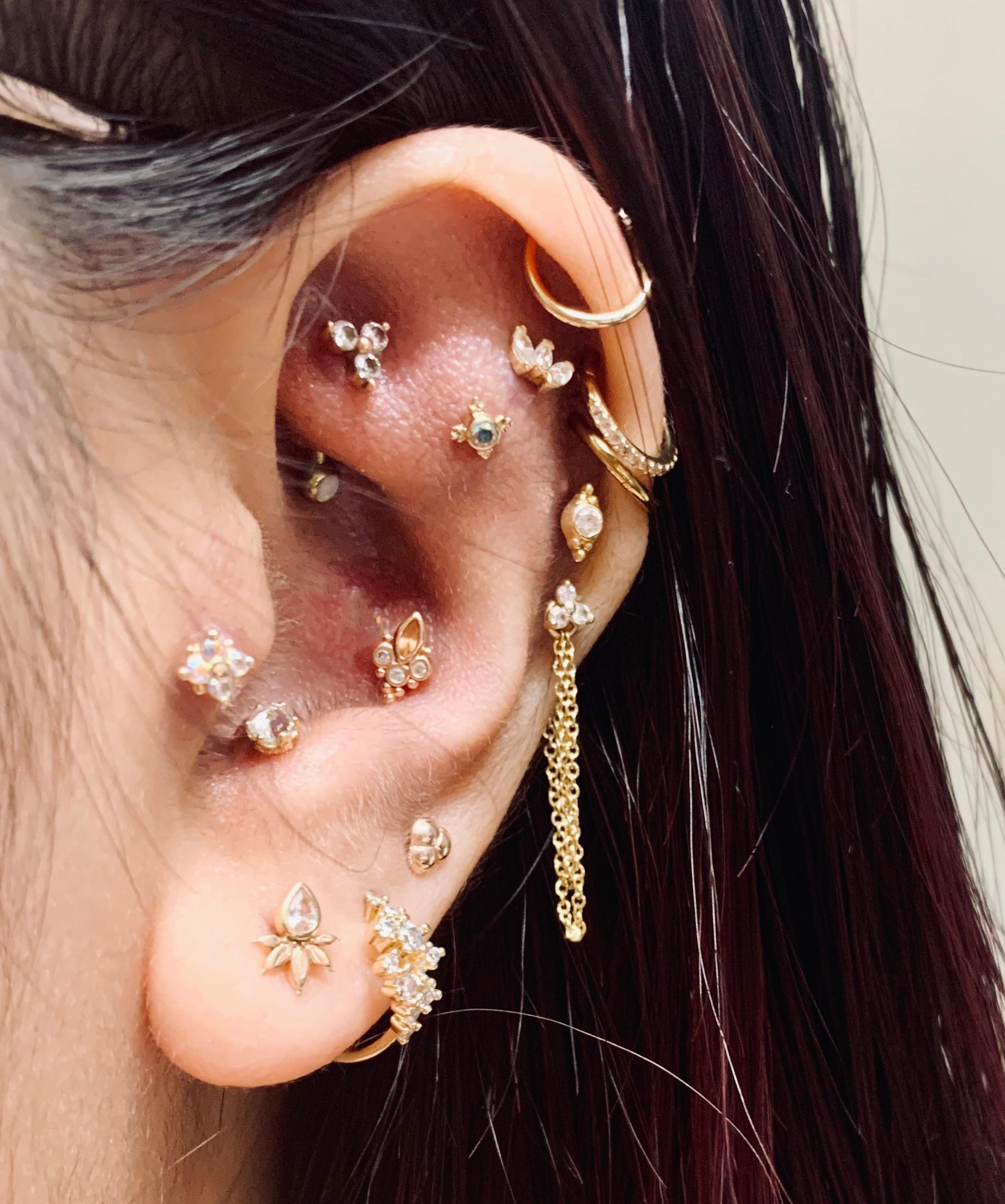 Posted my right ear yesterday. Here’s my left ear update! All 14k