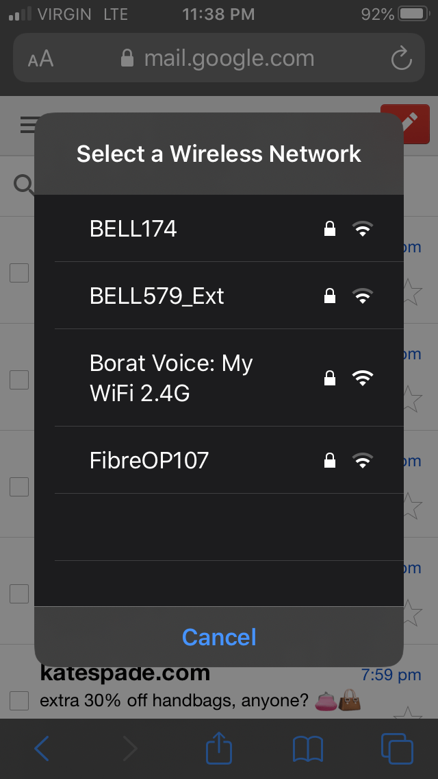 My boss' neighbour's wifi name isBorat voice Very nice! WiFiNames