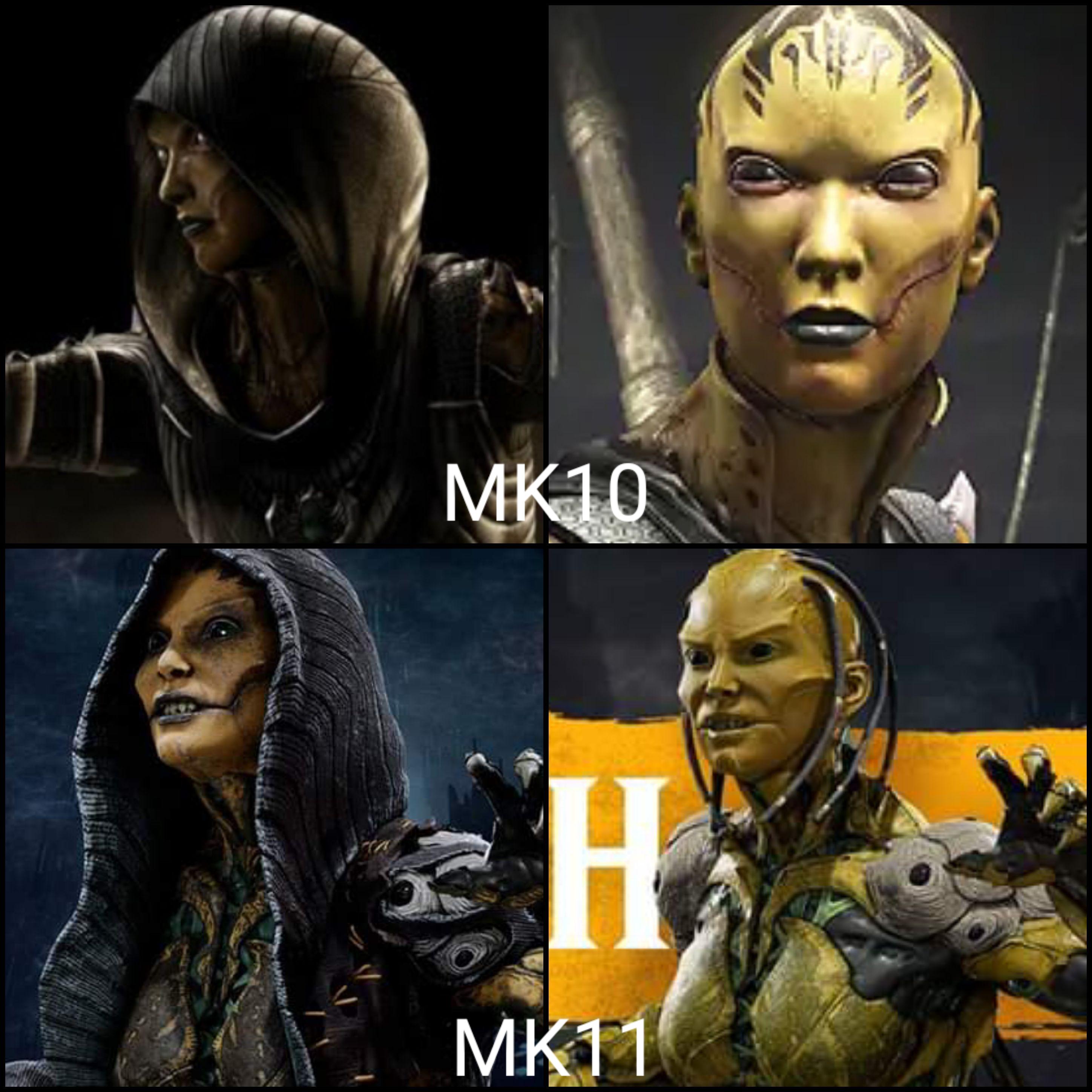 Here's D'vorah compared with her former self! I personally like mk11 D