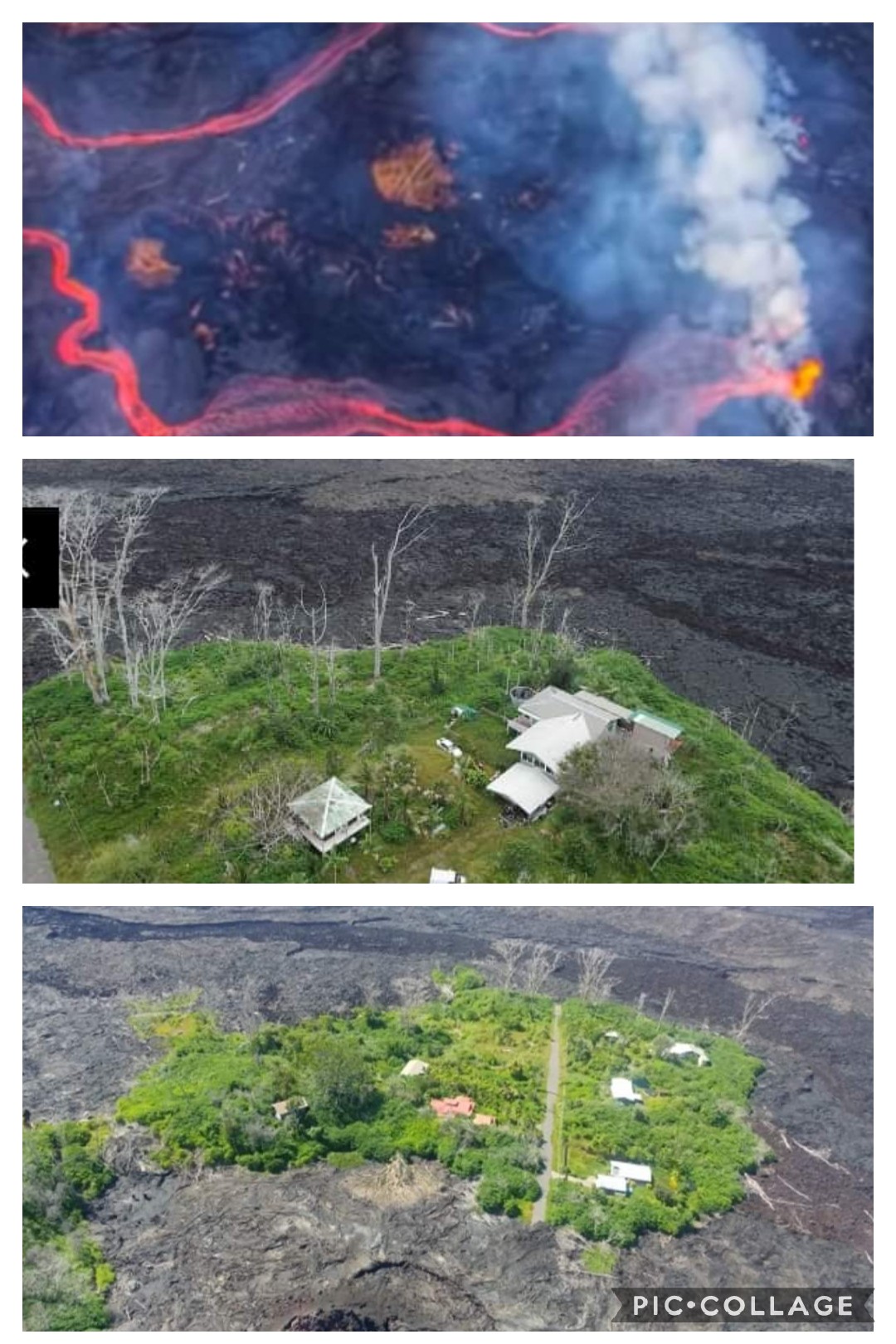 My uncles home is one of the few that survived the eruption in Hawaii