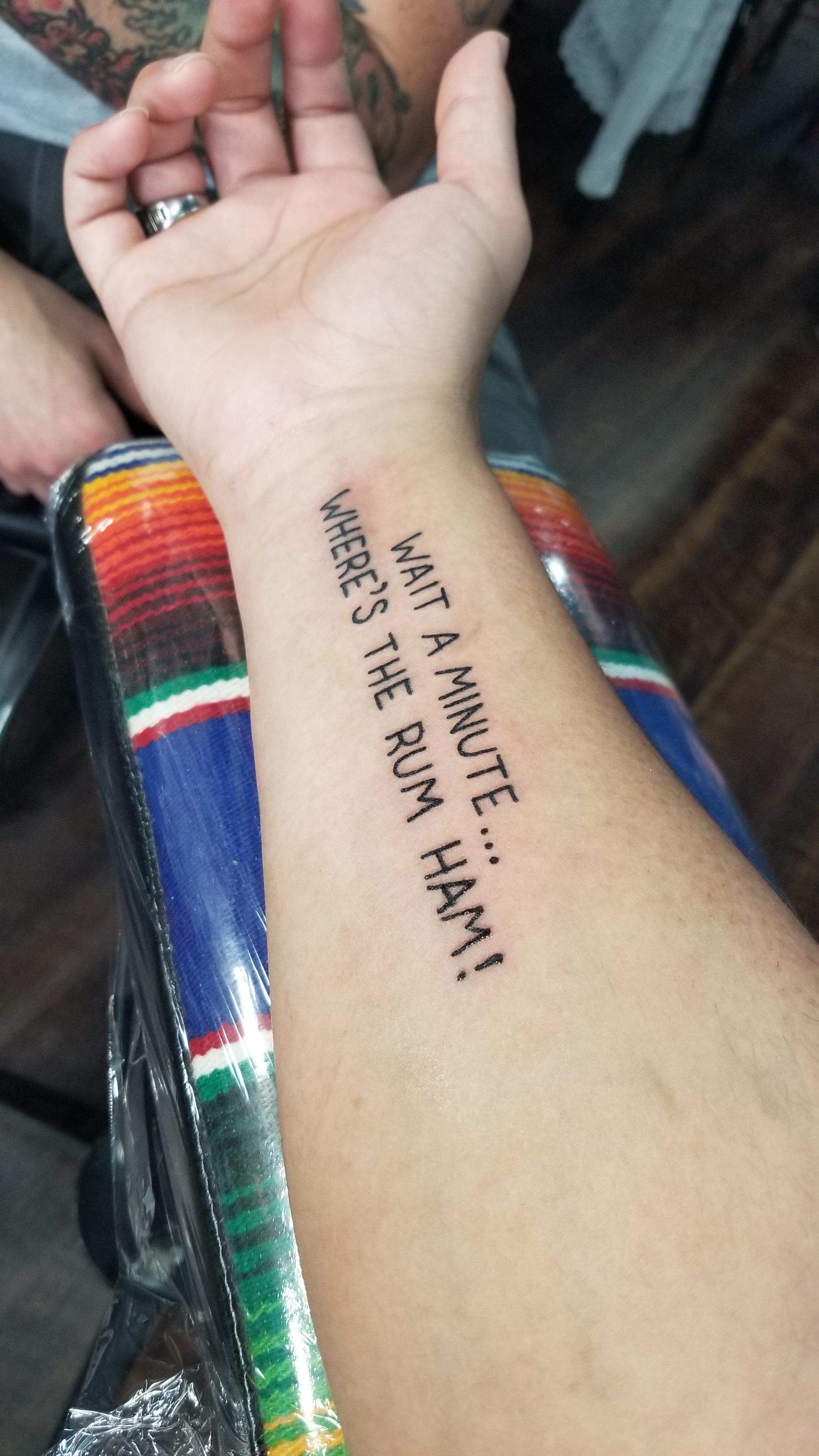 Homage to the one and only RUM HAM r/tattoos