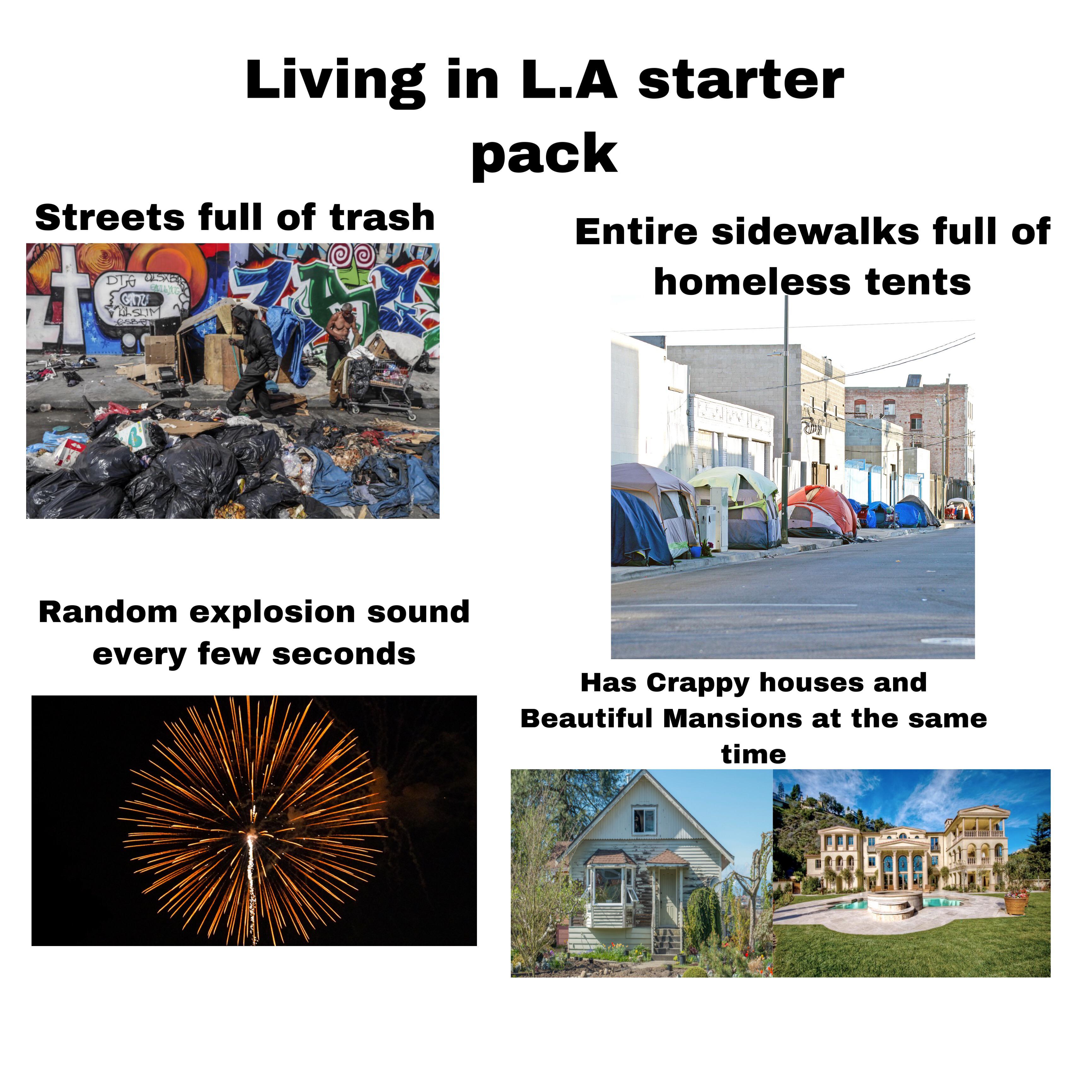 Living in L.A starter pack r/starterpacks