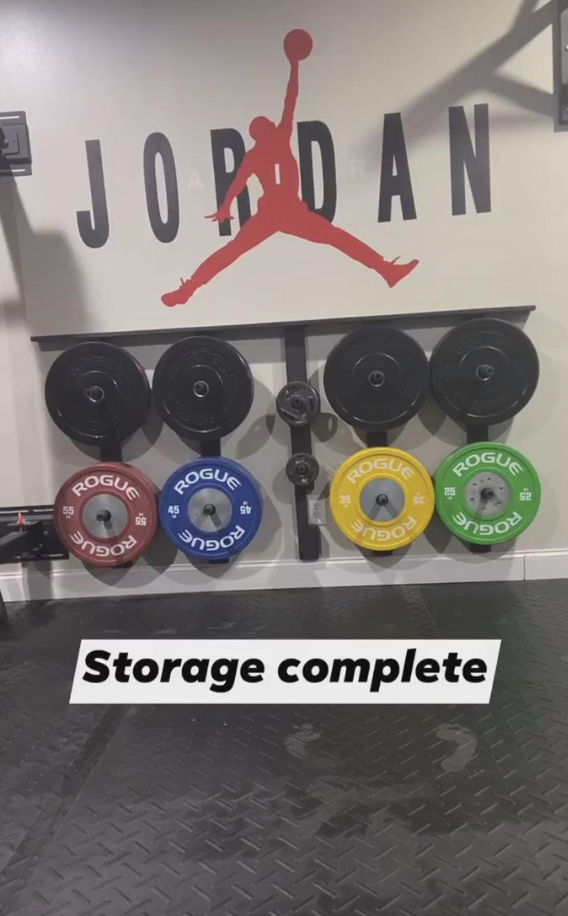 DIY bumper plate storage r/homegym