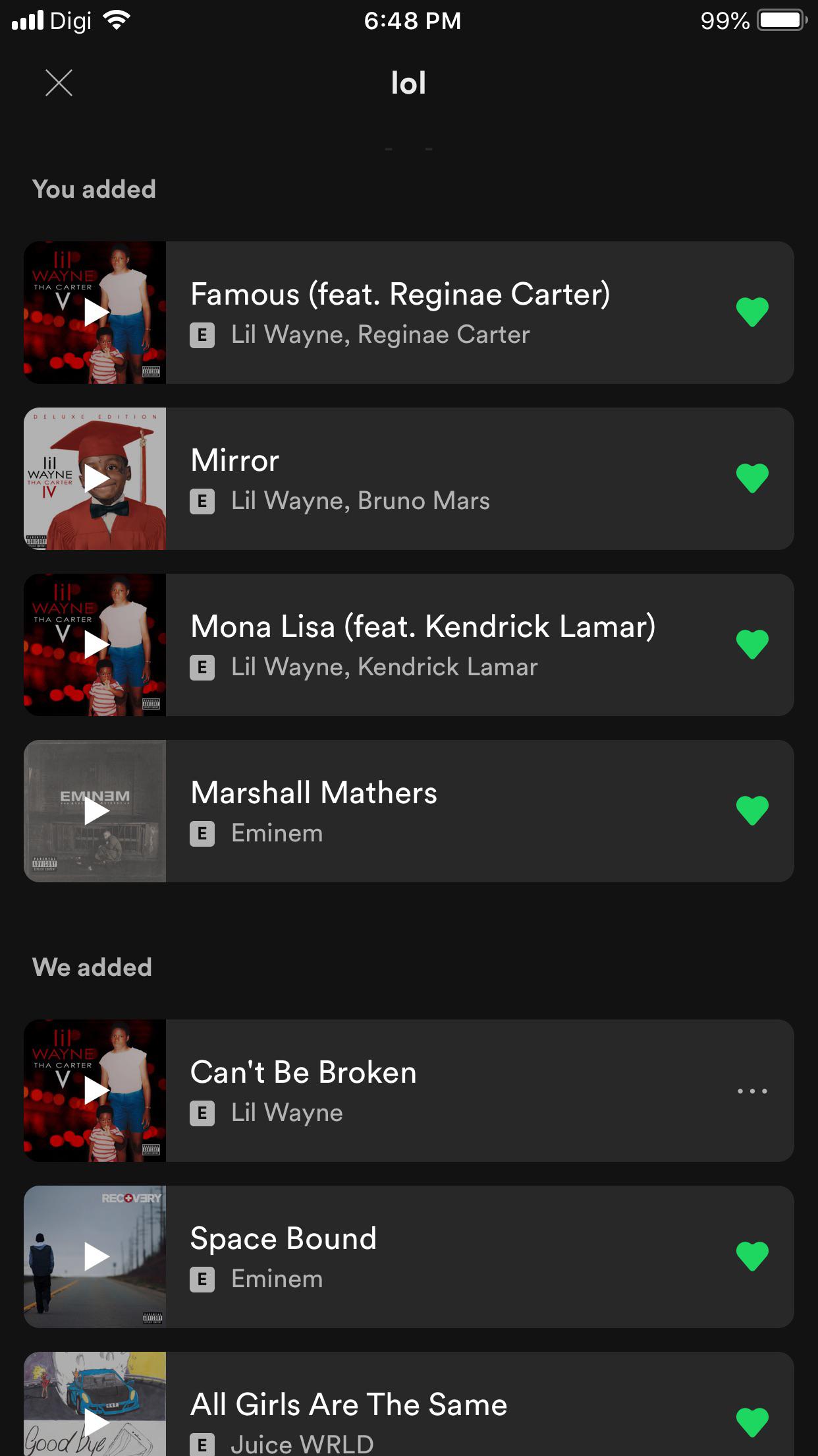Spotify adding their own songs to your small playlist so you can’t