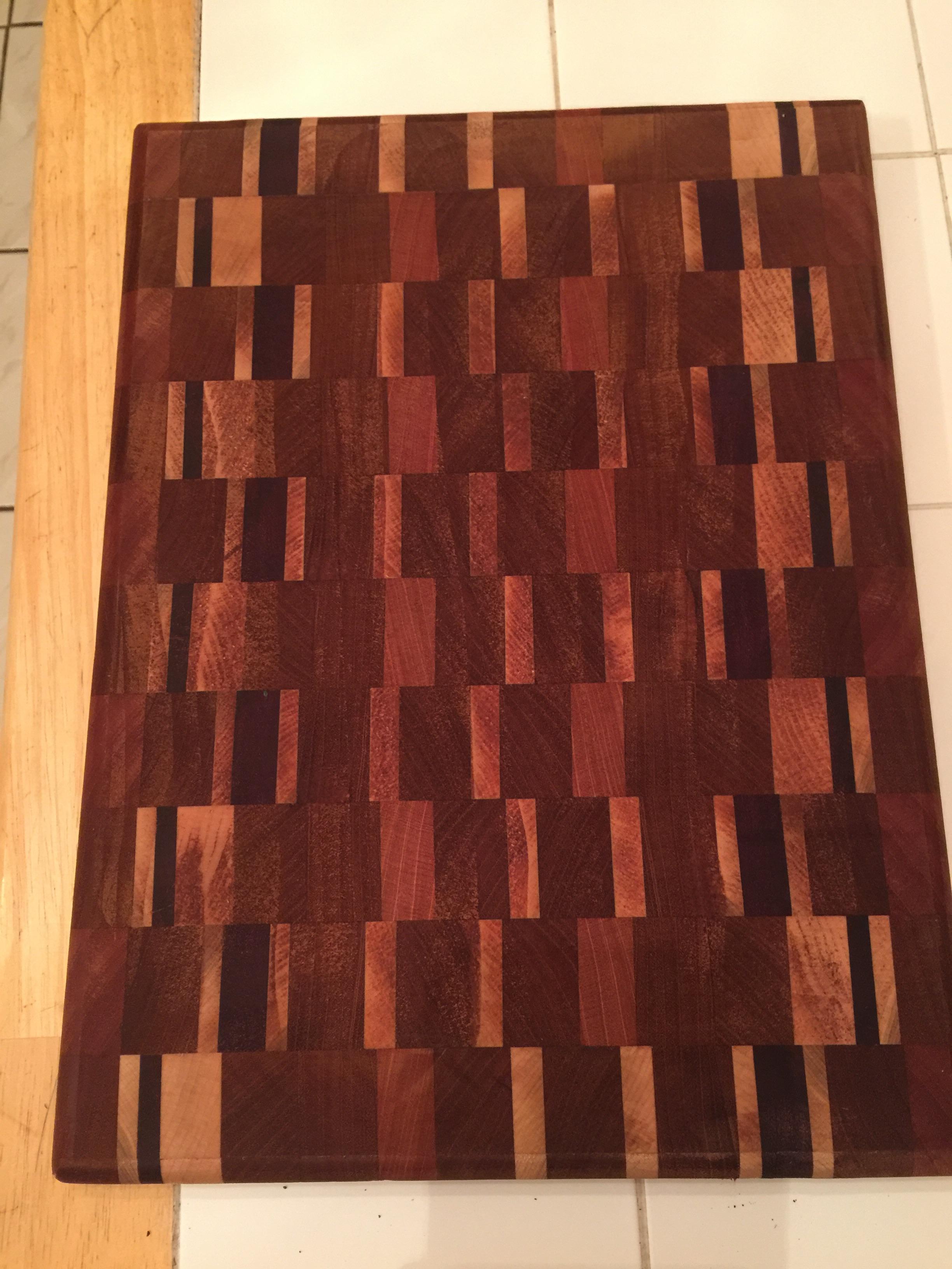 What happened to my end grain cutting board? Some of the wood looks