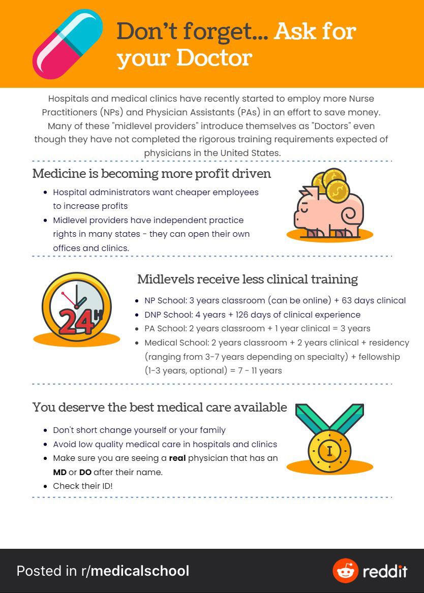 Some of the differences between different healthcare providers so that