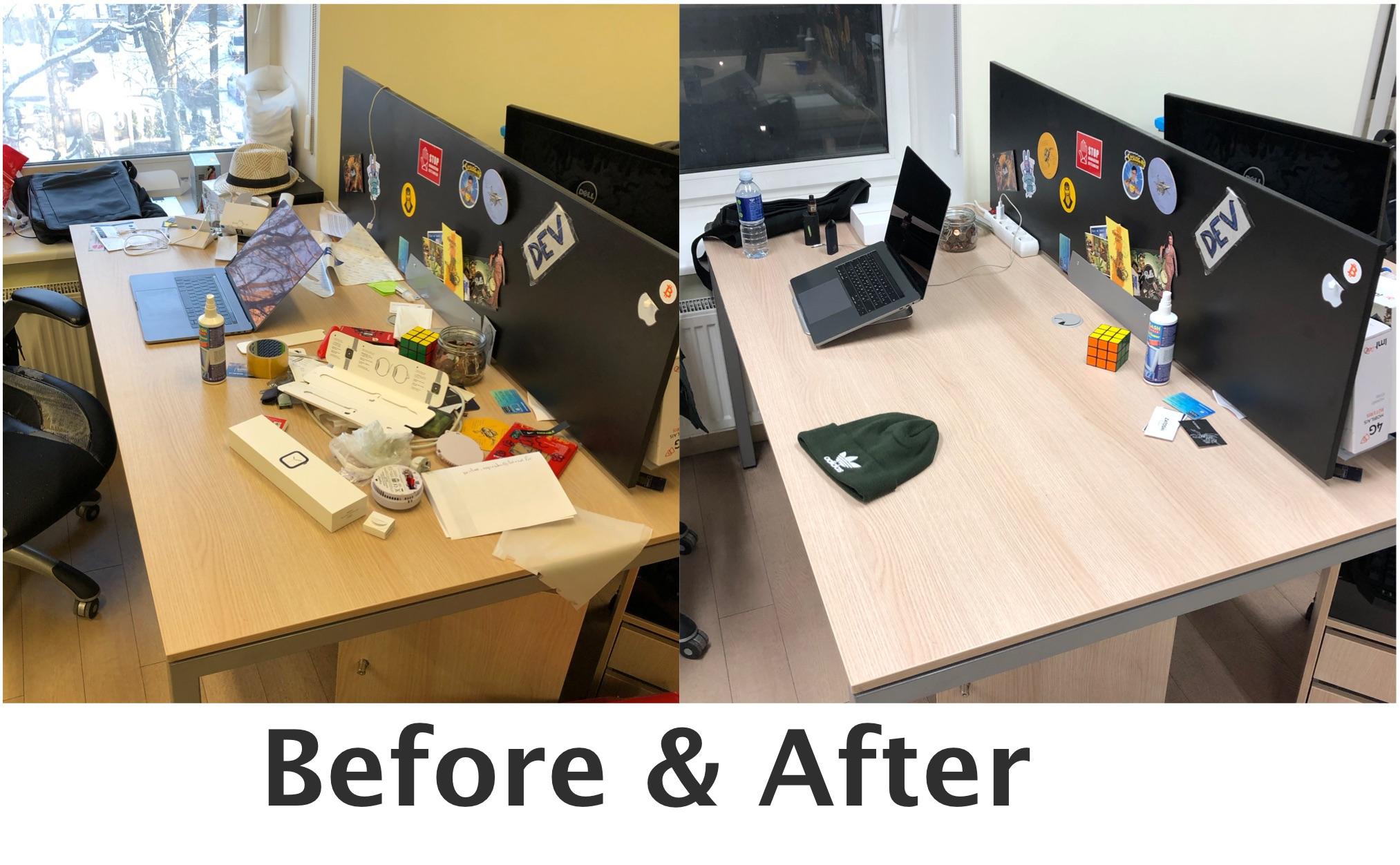 My real setup is at home, office it’s simple and gets messy. Just