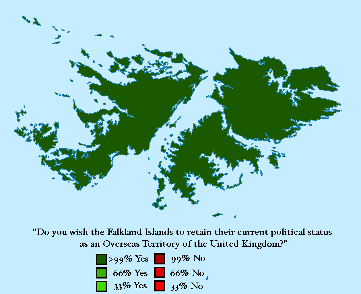 2013 Falkland Islands sovereignty referendum results MapPorn