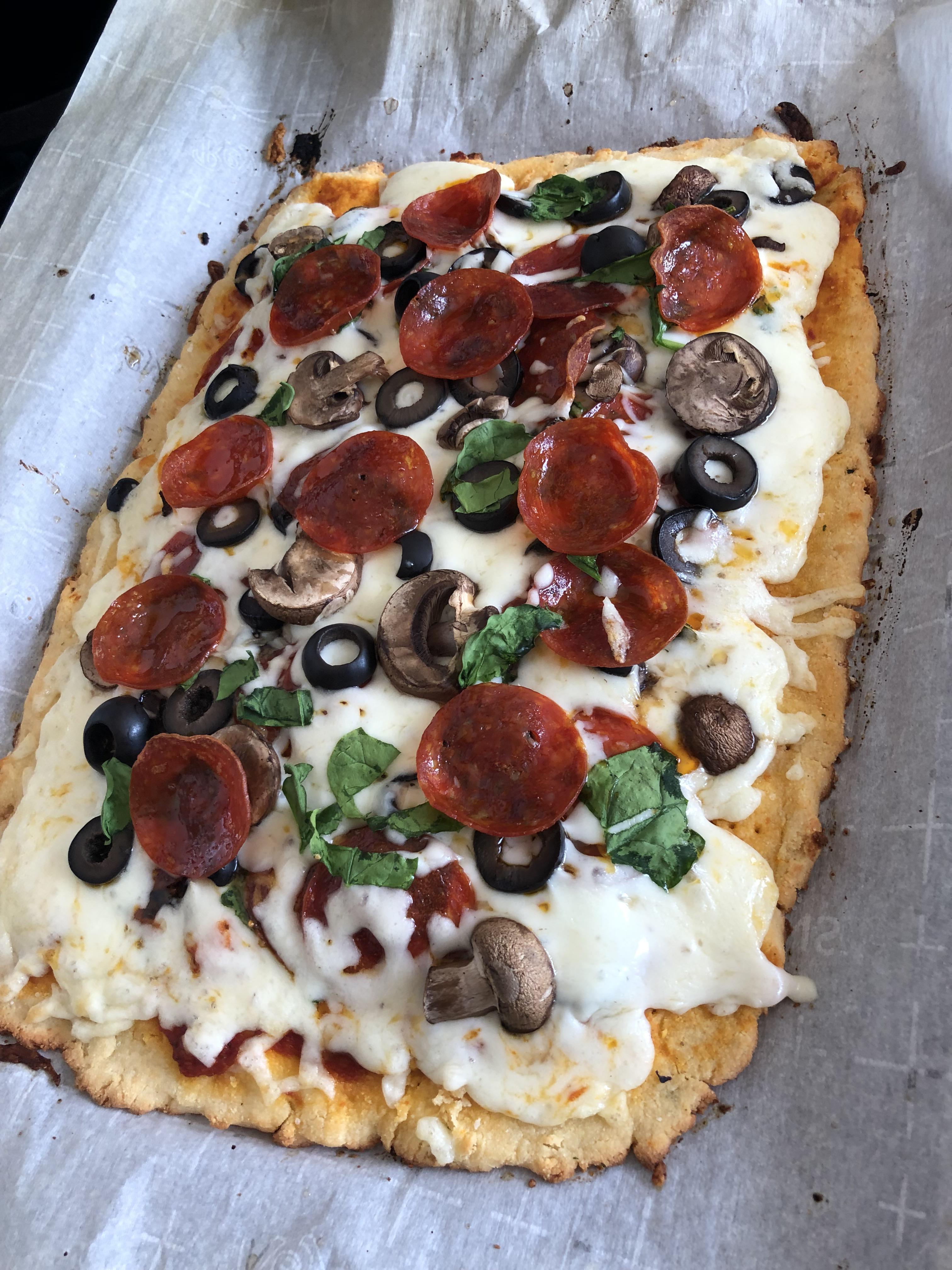 First time Keto Pizza! (Made with coconut flour) r/ketorecipes