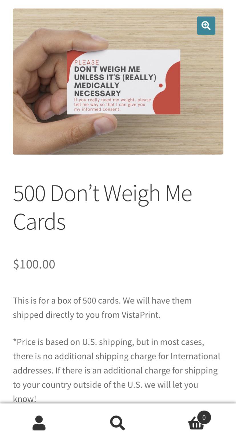 “Diets are a scam”. Order 500 don’t weigh me cards, only 100. r/fatlogic
