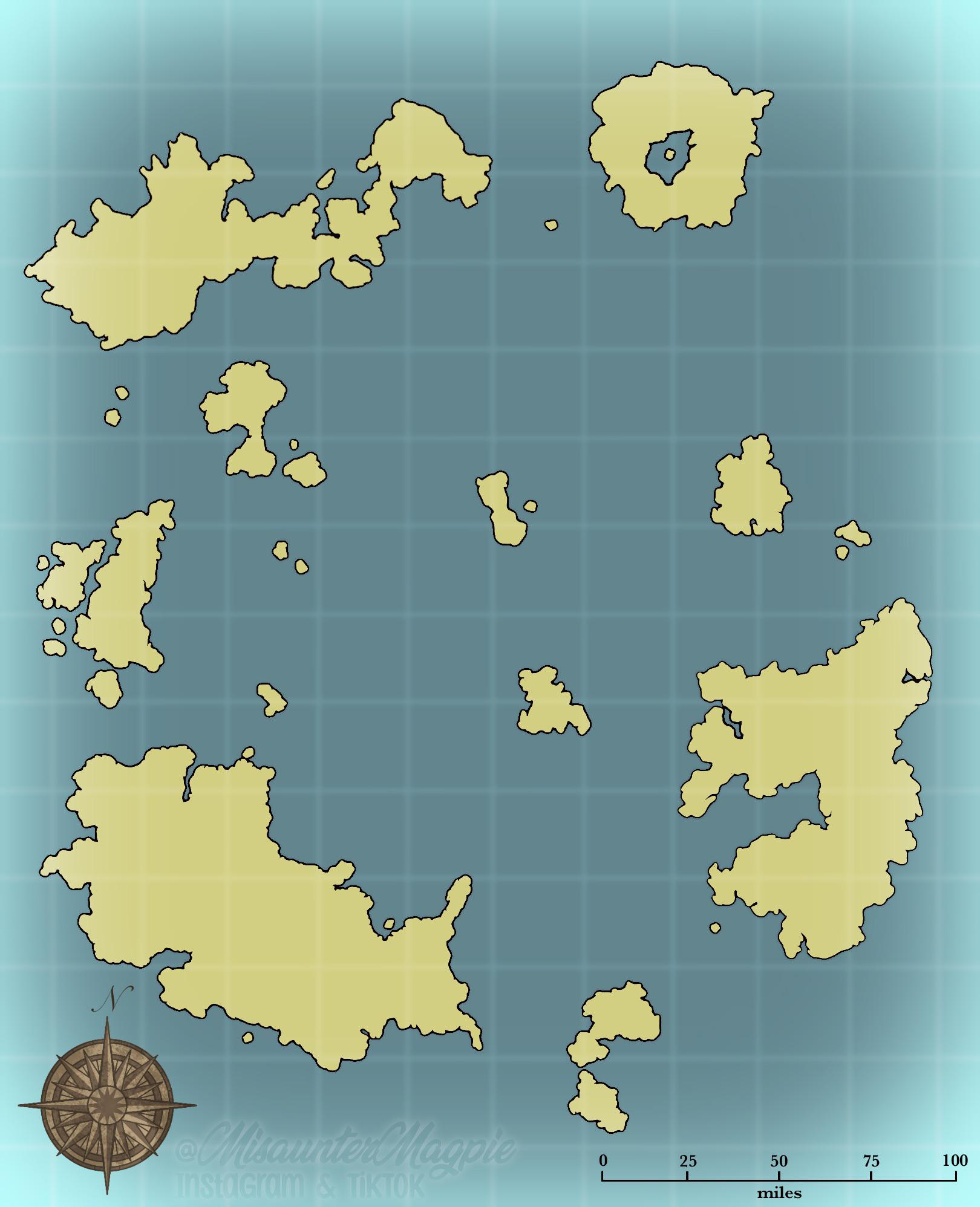 Archipelago Map [OC] [ART] r/DnD