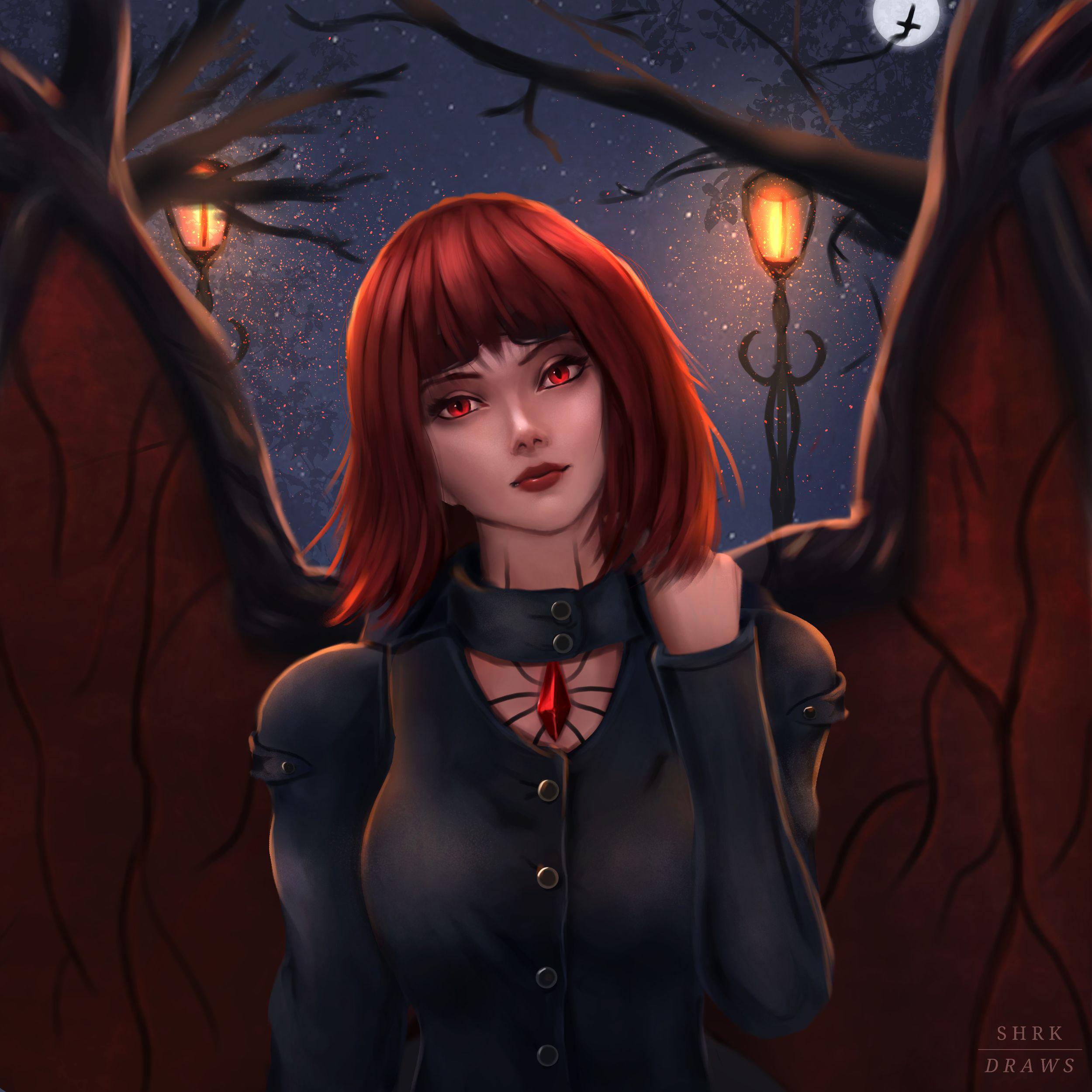 Vampire girl, Me, Digital art, 2021 r/Art
