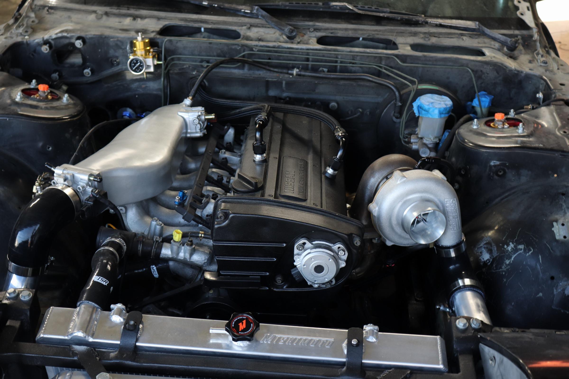 Engine bay update Catch can lines are on. Fuel lines are next👌 r/240sx