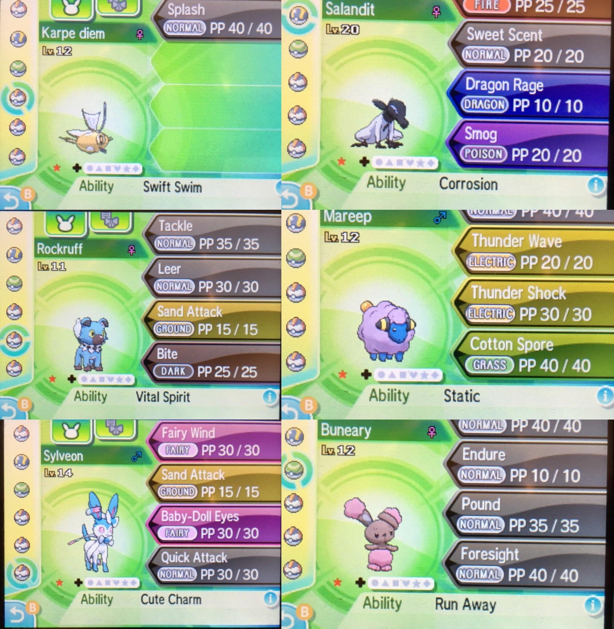 [7] My team for Pokemon Ultra Sun is finally ready! ) r/ShinyPokemon