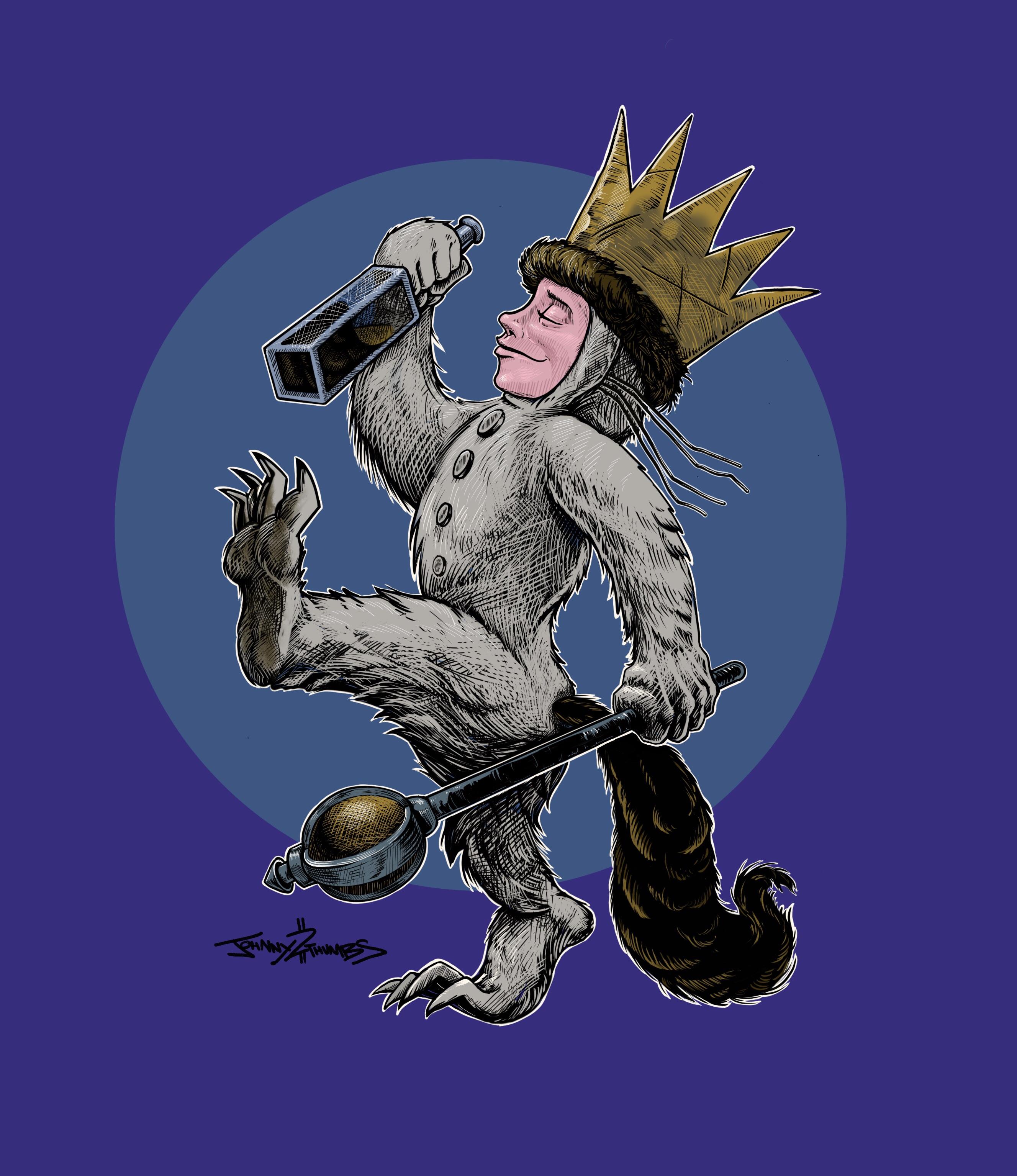 Max from Where the wild things are on my ipad drawing