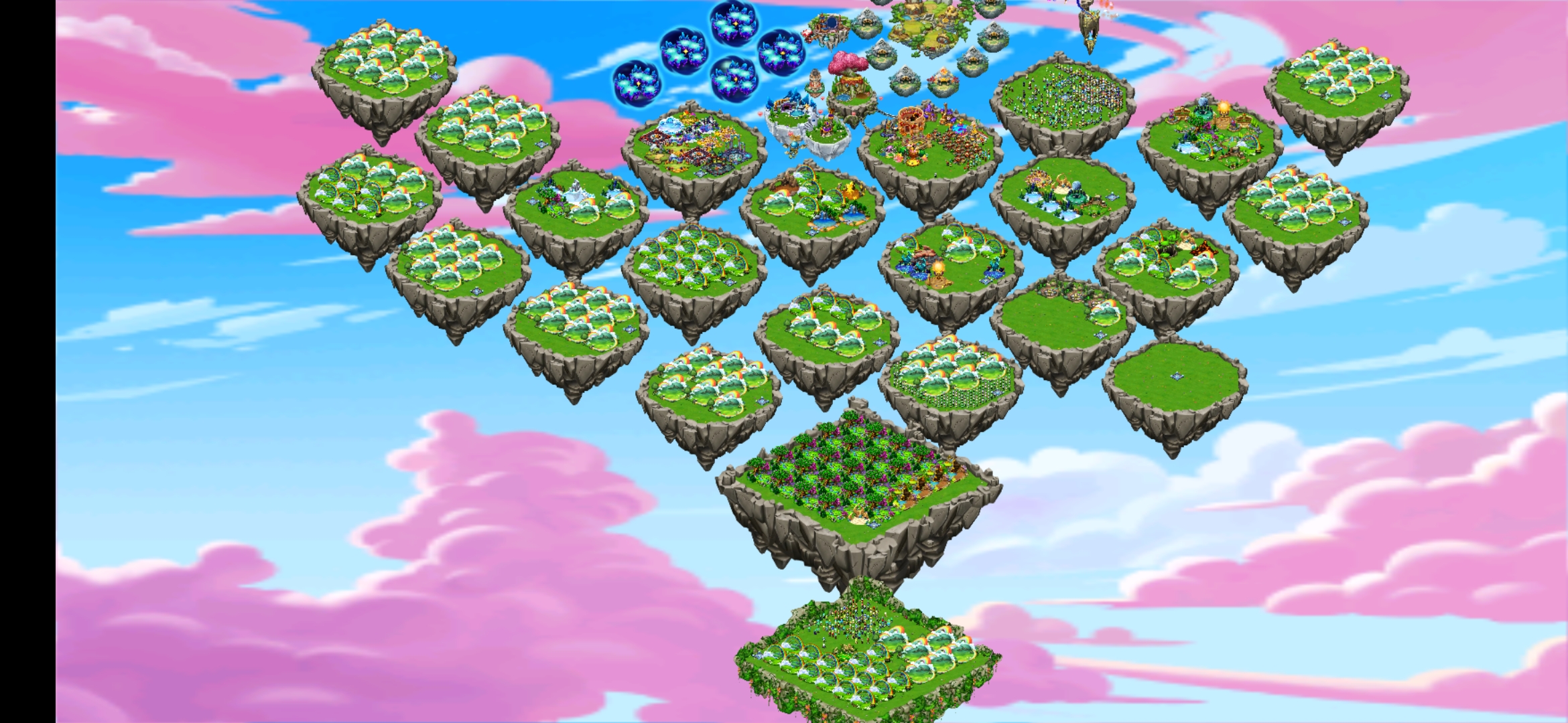 Making a Rainbow Farm, 100 Giant rainbow habitats left to buy. r/dragonvale
