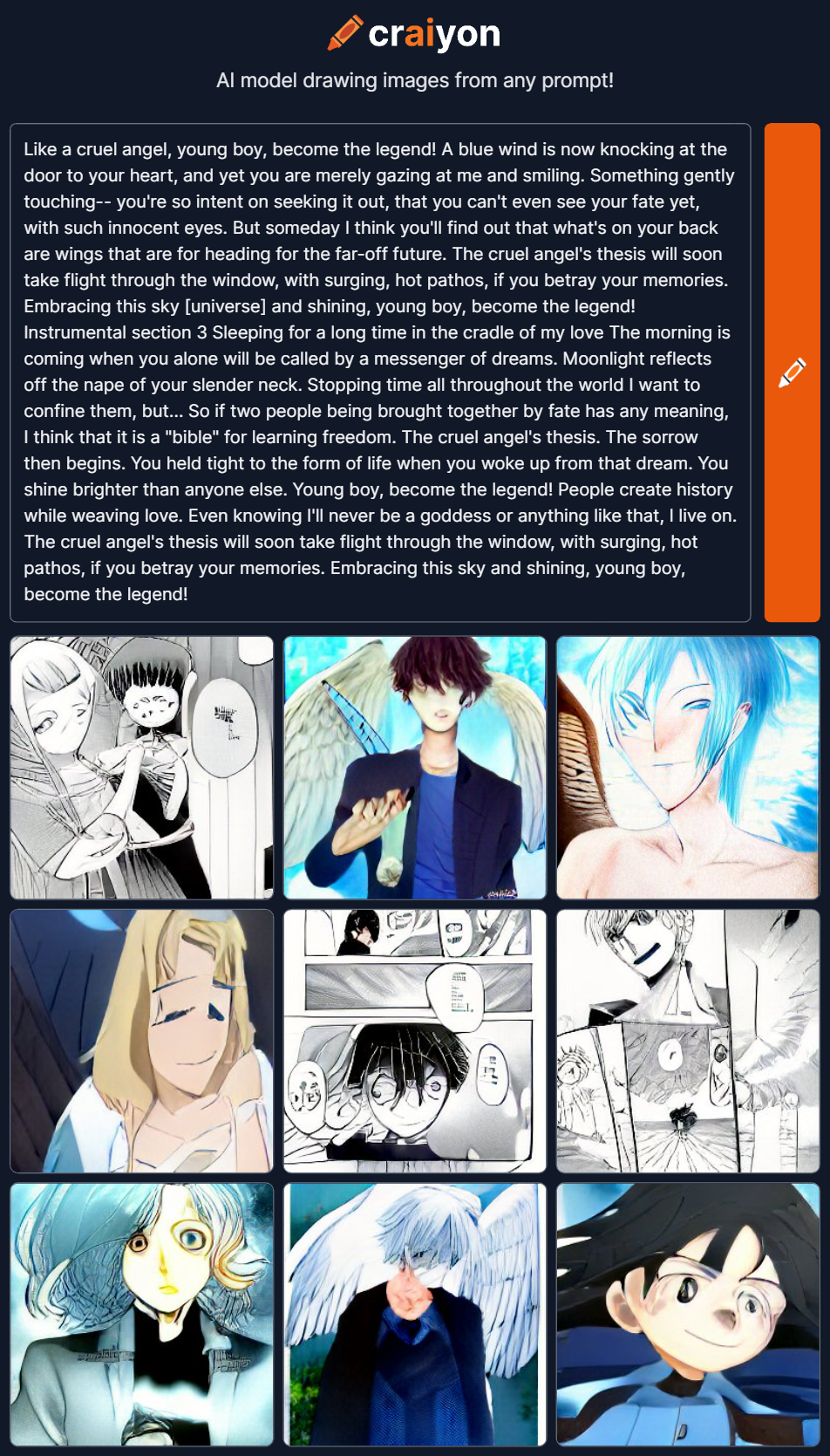 I put the lyrics of Neon Genesis Evangelion and i got a bunch of anime